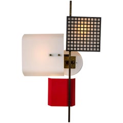 Large 1950s 3-Panel Wall Light Attributed to Oscar Torlasco