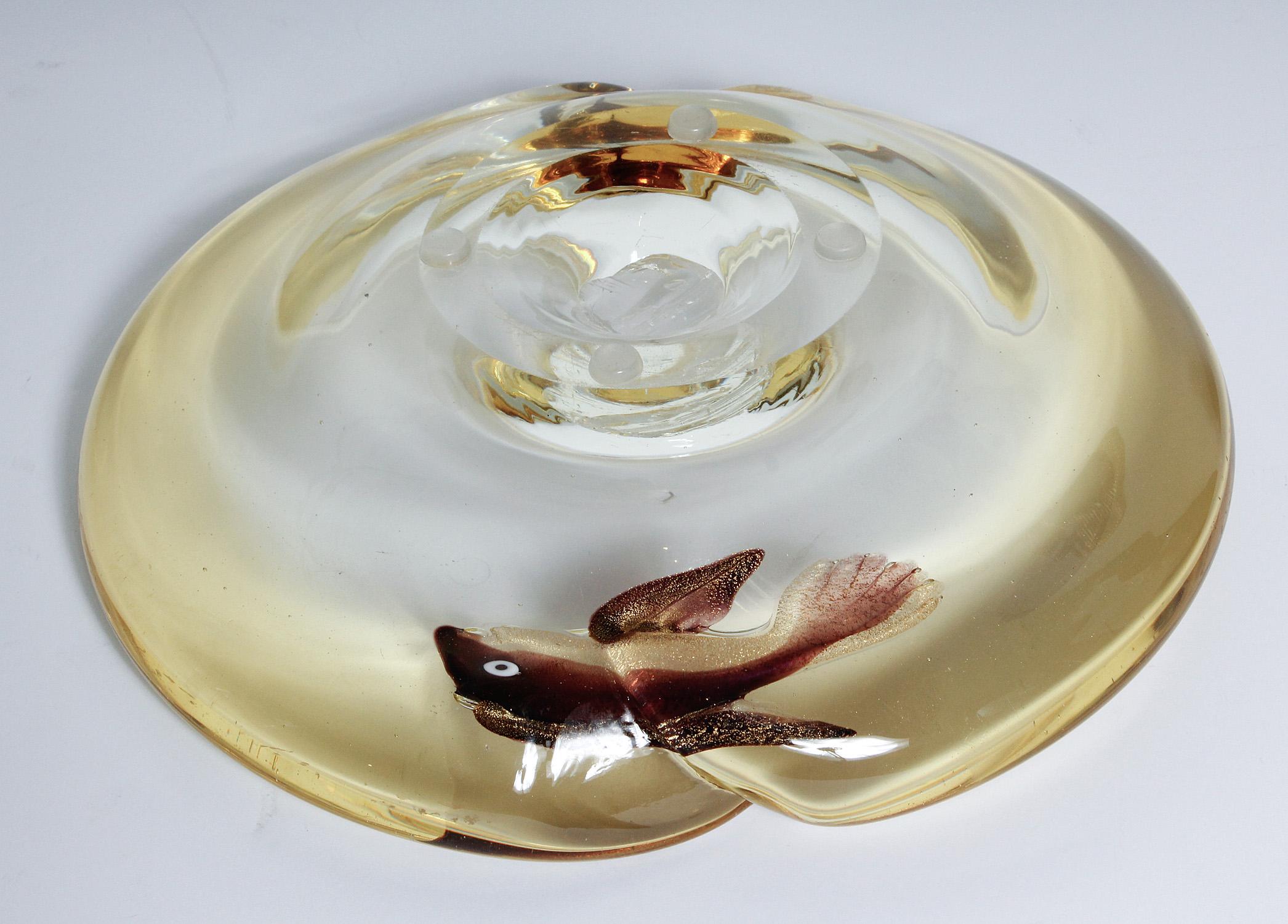 Large 1950s Alfredo Barbini Murano Glass Aquarium Bowl 3