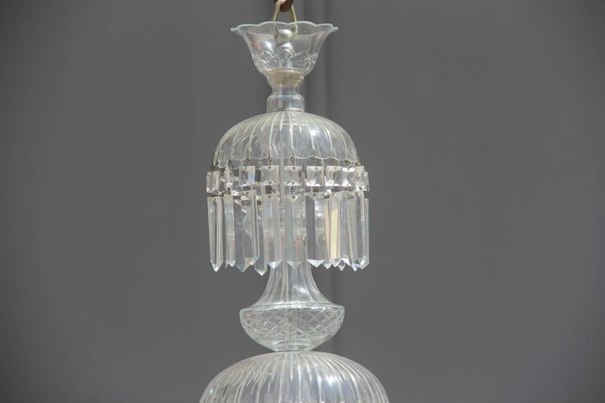 Large 1950s Bohemian Crystal Chandeliers Twelve Lights Elegance and Simplicity 1
