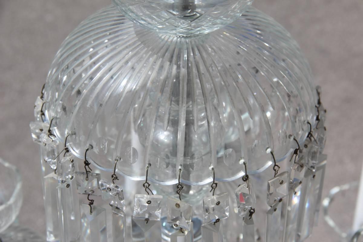 Large 1950s Bohemian Crystal Chandeliers Twelve Lights Elegance and Simplicity 2