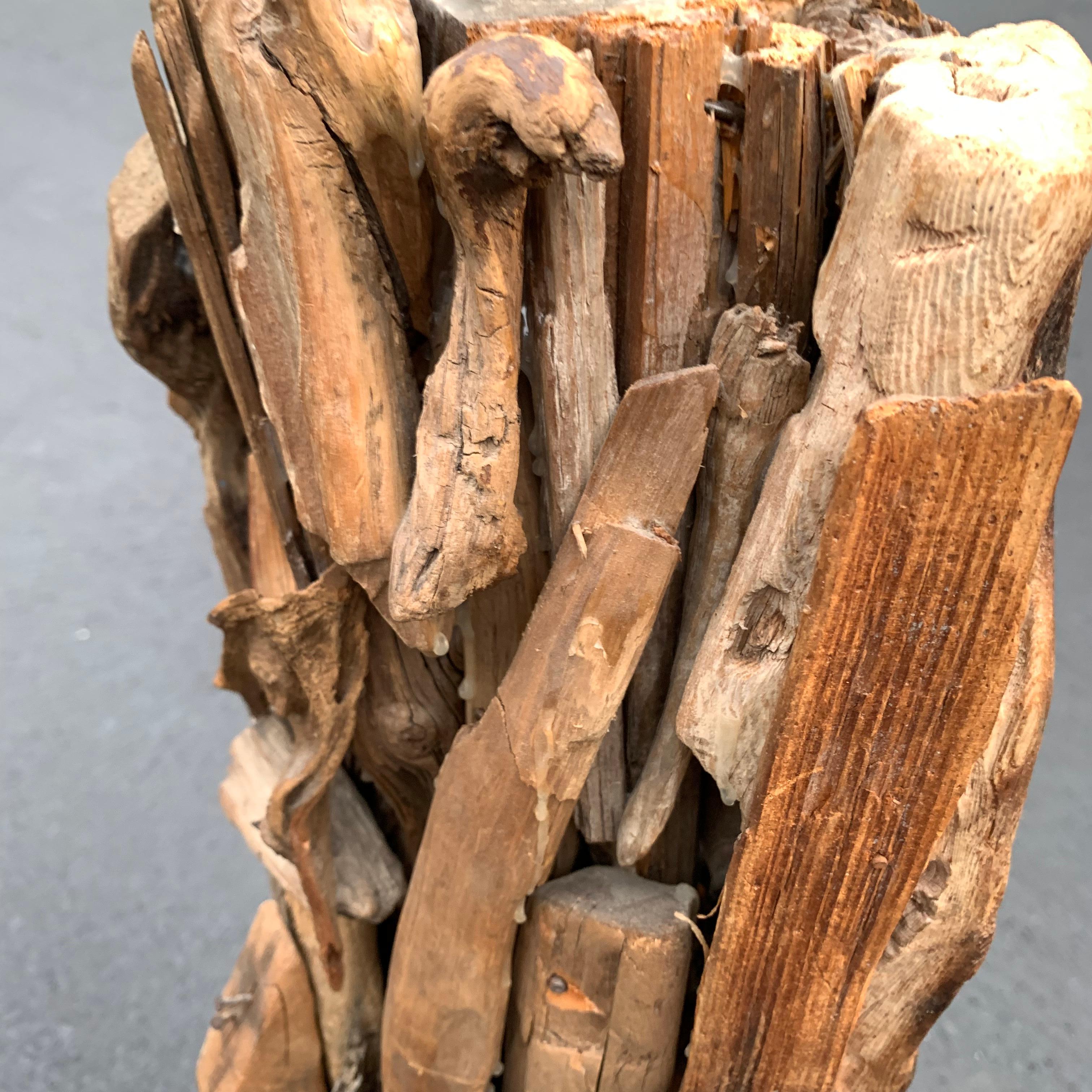 Large 1950s Driftwood Table Lamp For Sale 5