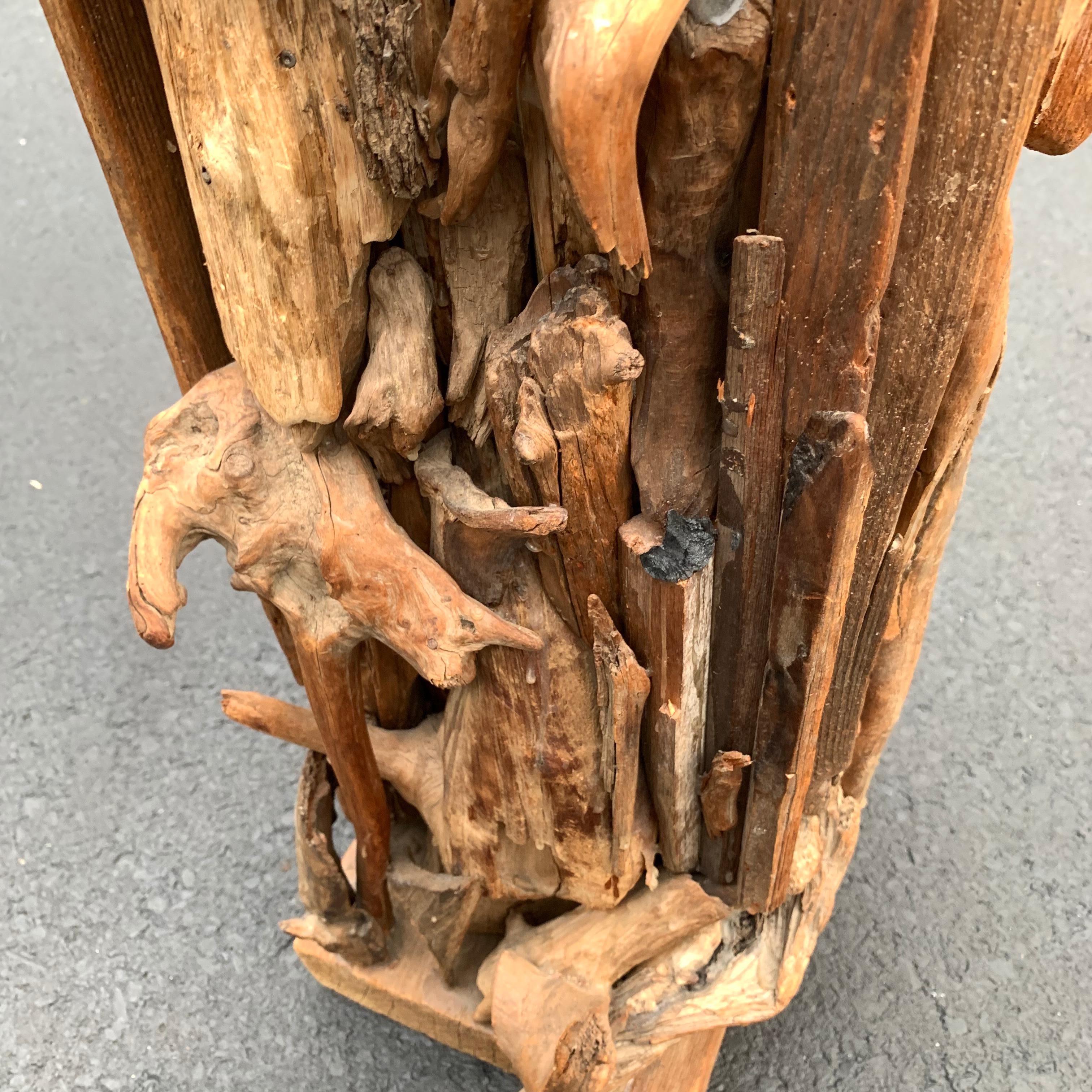 Large 1950s Driftwood Table Lamp For Sale 7
