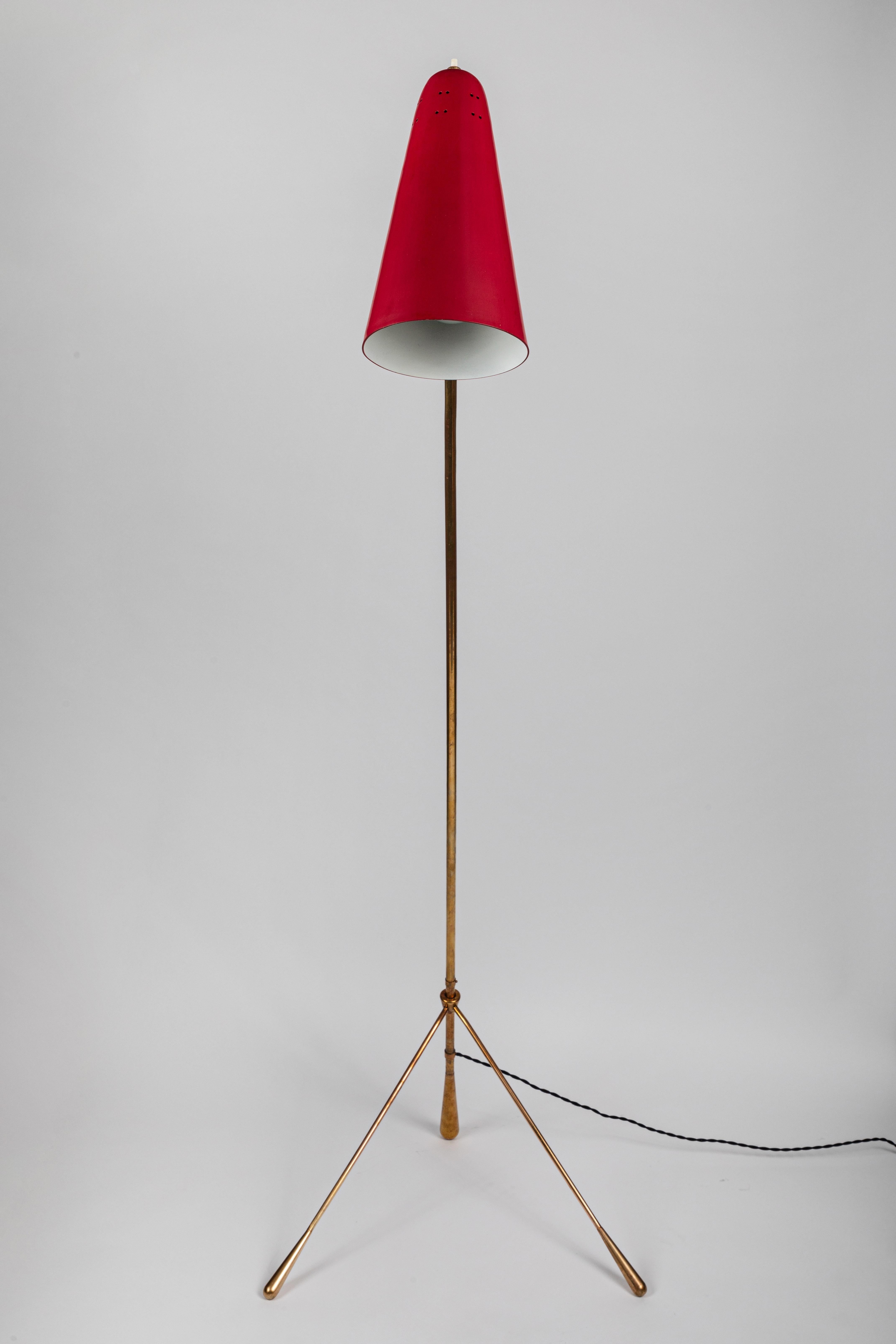 Italian Large 1950s Gilardi & Barzaghi Adjustable Floor Lamp