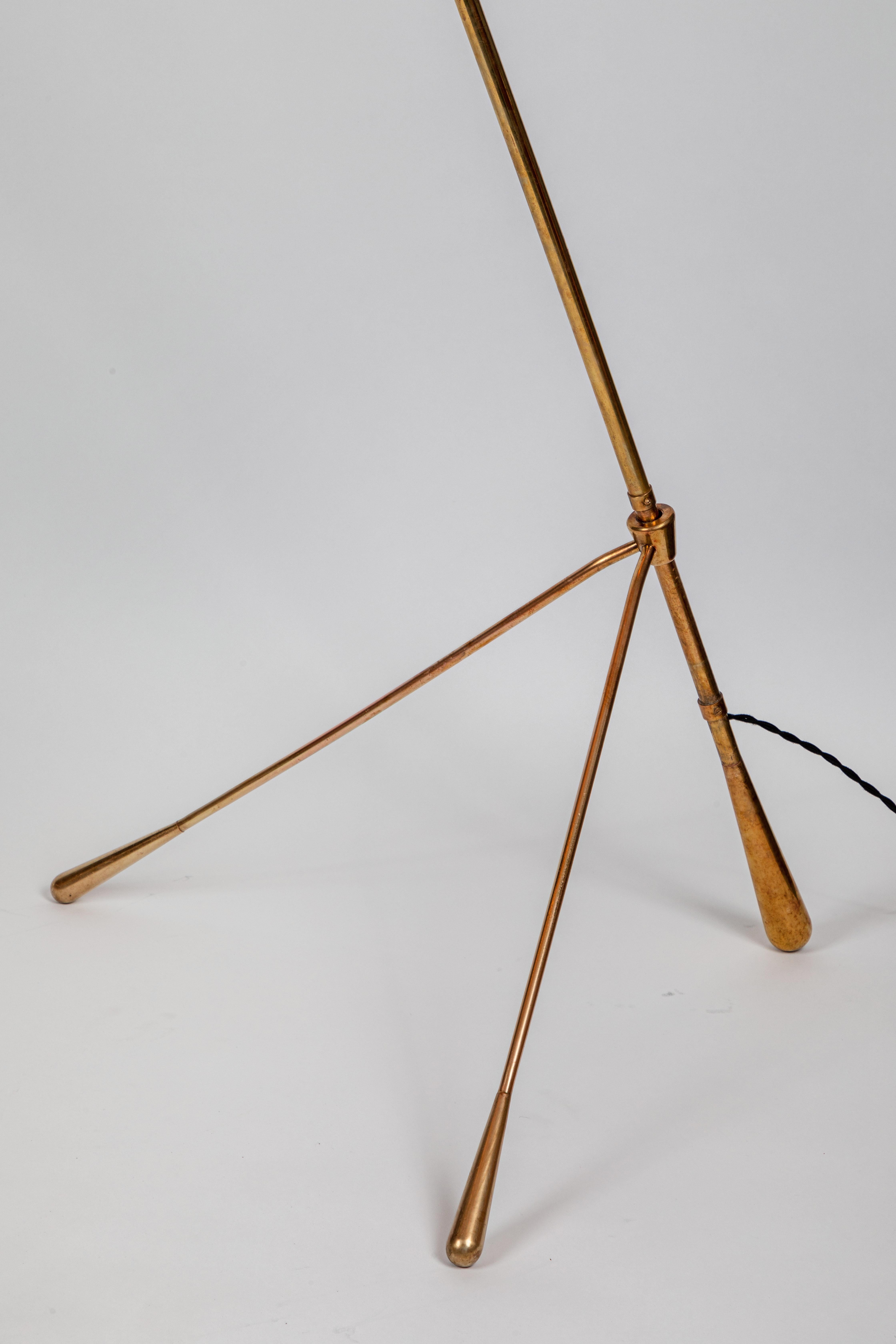 Mid-20th Century Large 1950s Gilardi & Barzaghi Adjustable Floor Lamp