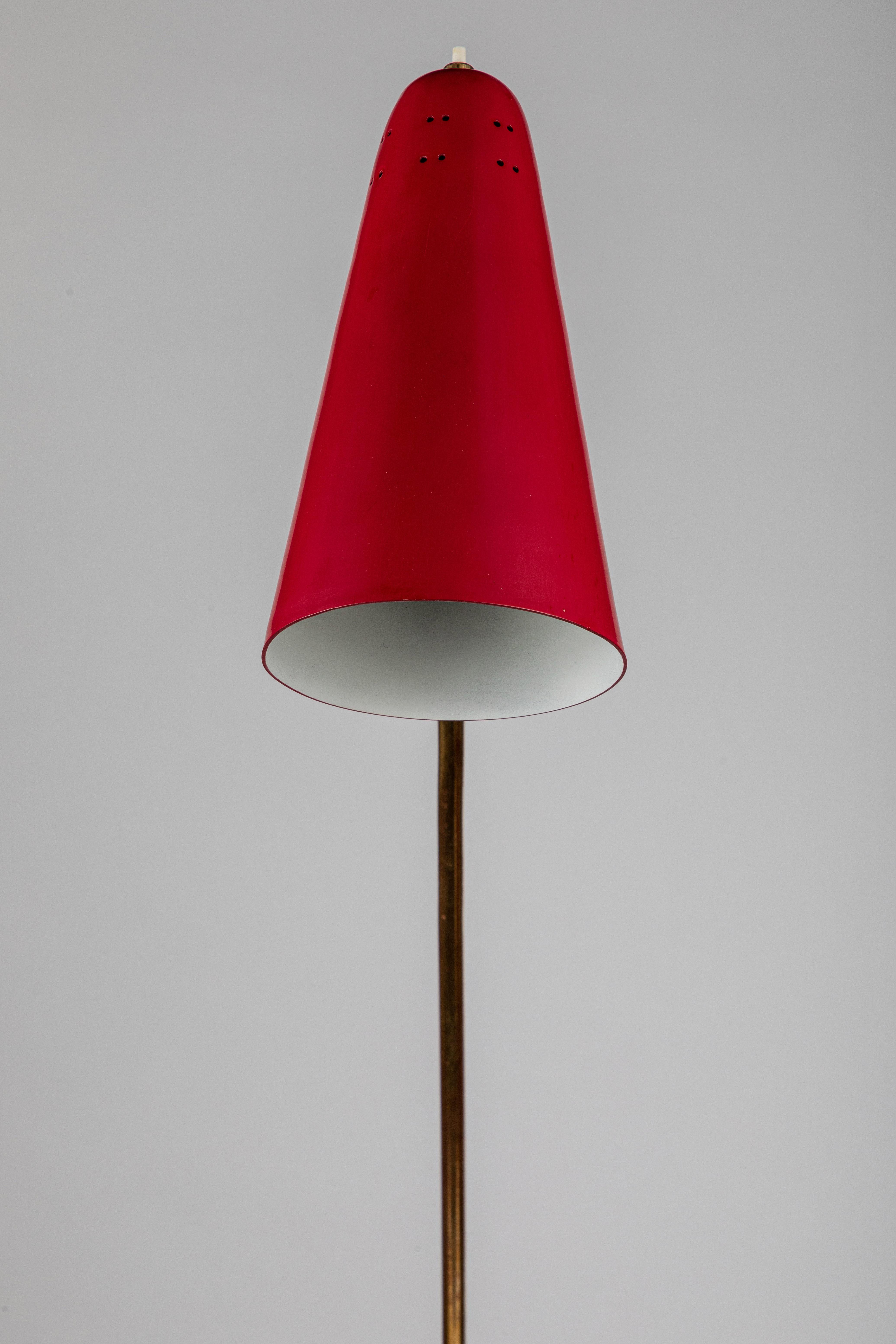 Brass Large 1950s Gilardi & Barzaghi Adjustable Floor Lamp