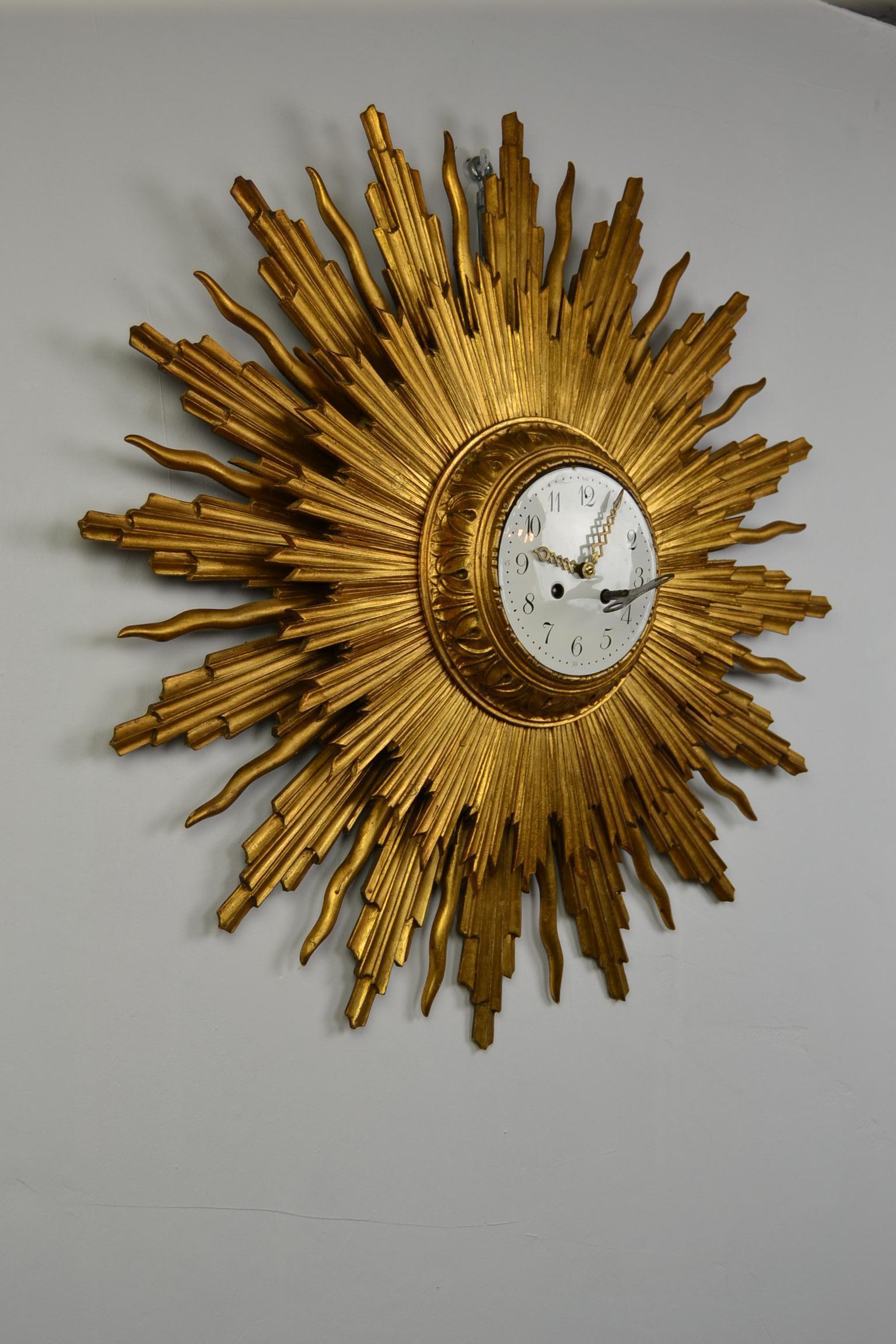 antique sunburst clock