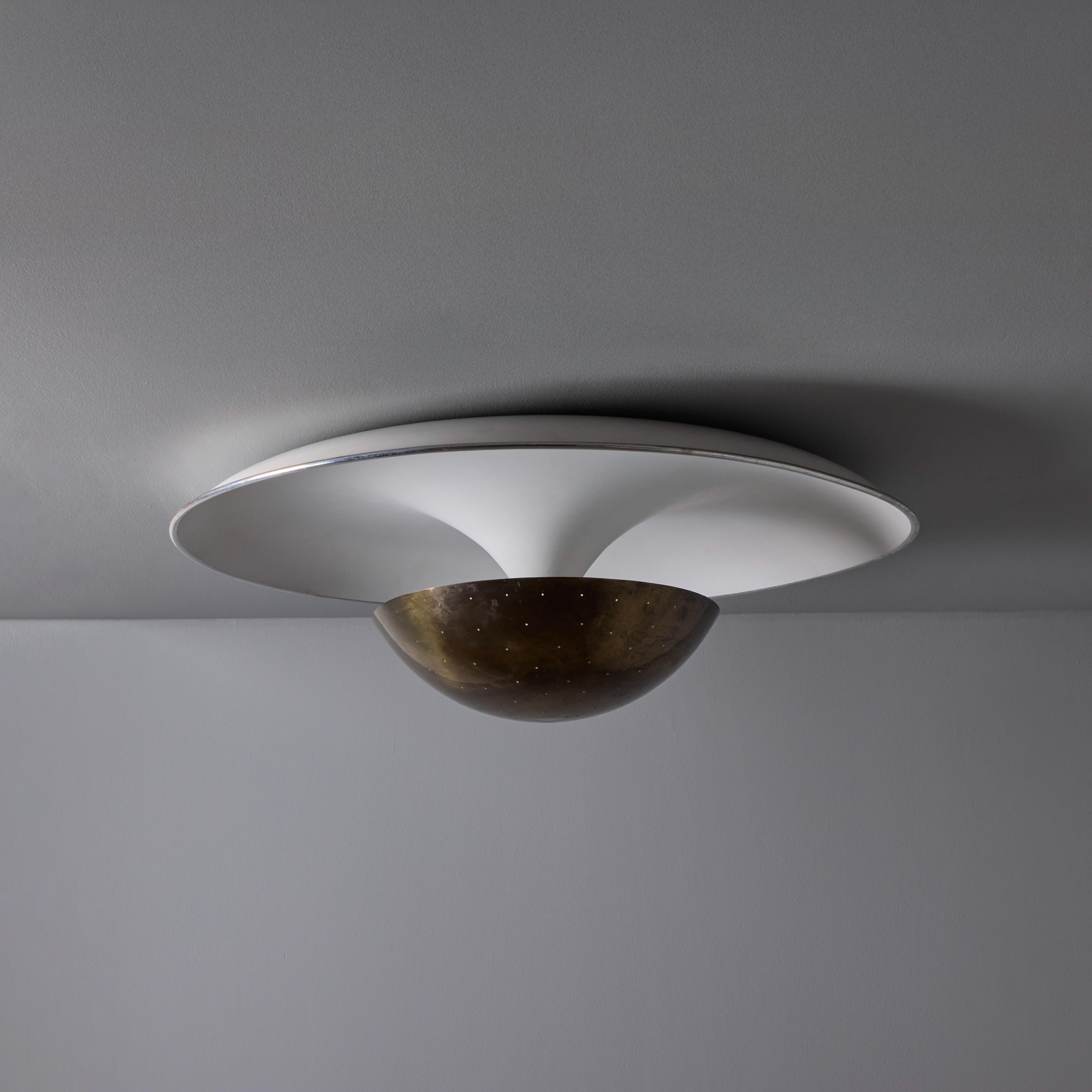 Dipinto Grande lampada da soffitto anni '50 Gino Sarfatti Model #155 for Arteluce in vendita