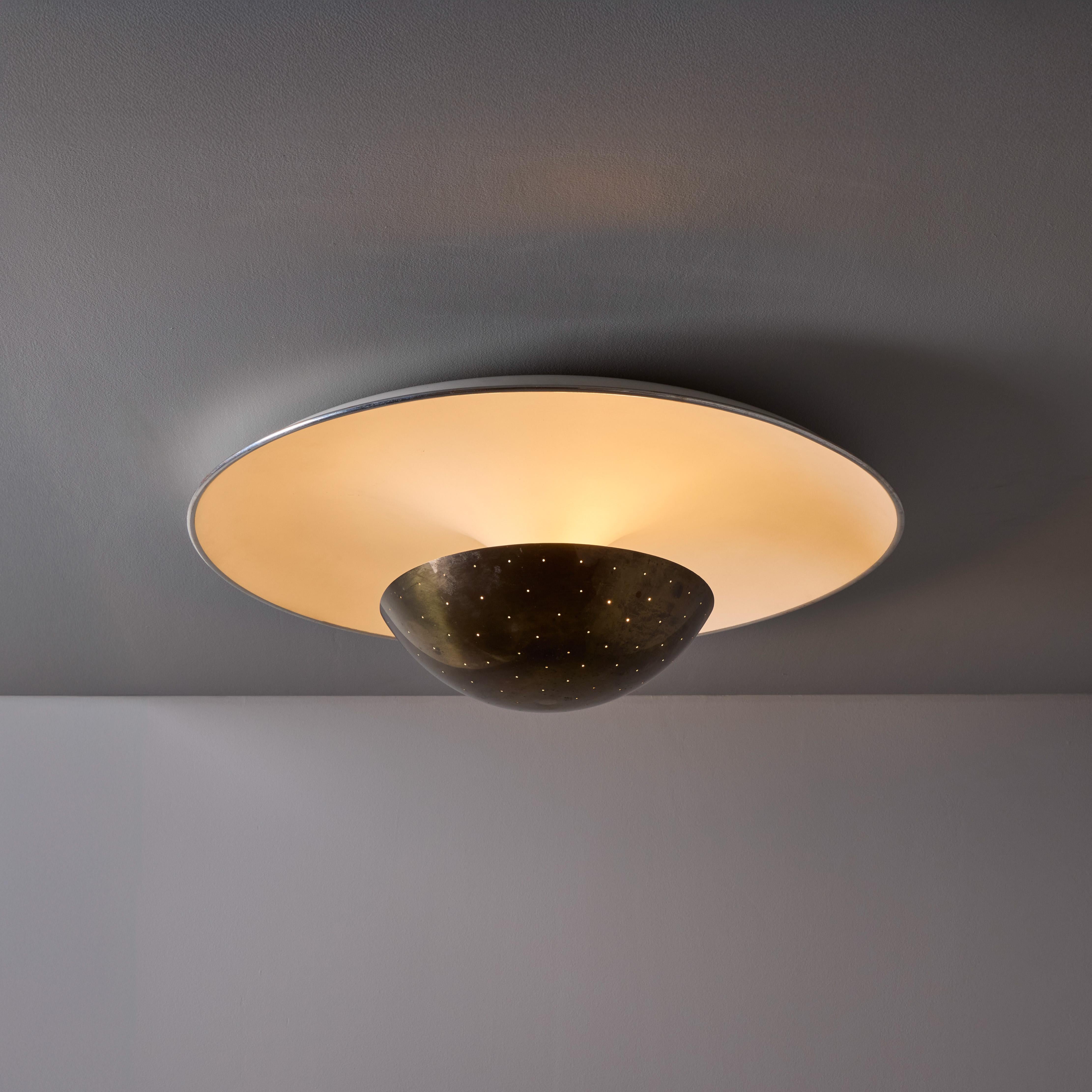 Metallo Grande lampada da soffitto anni '50 Gino Sarfatti Model #155 for Arteluce in vendita