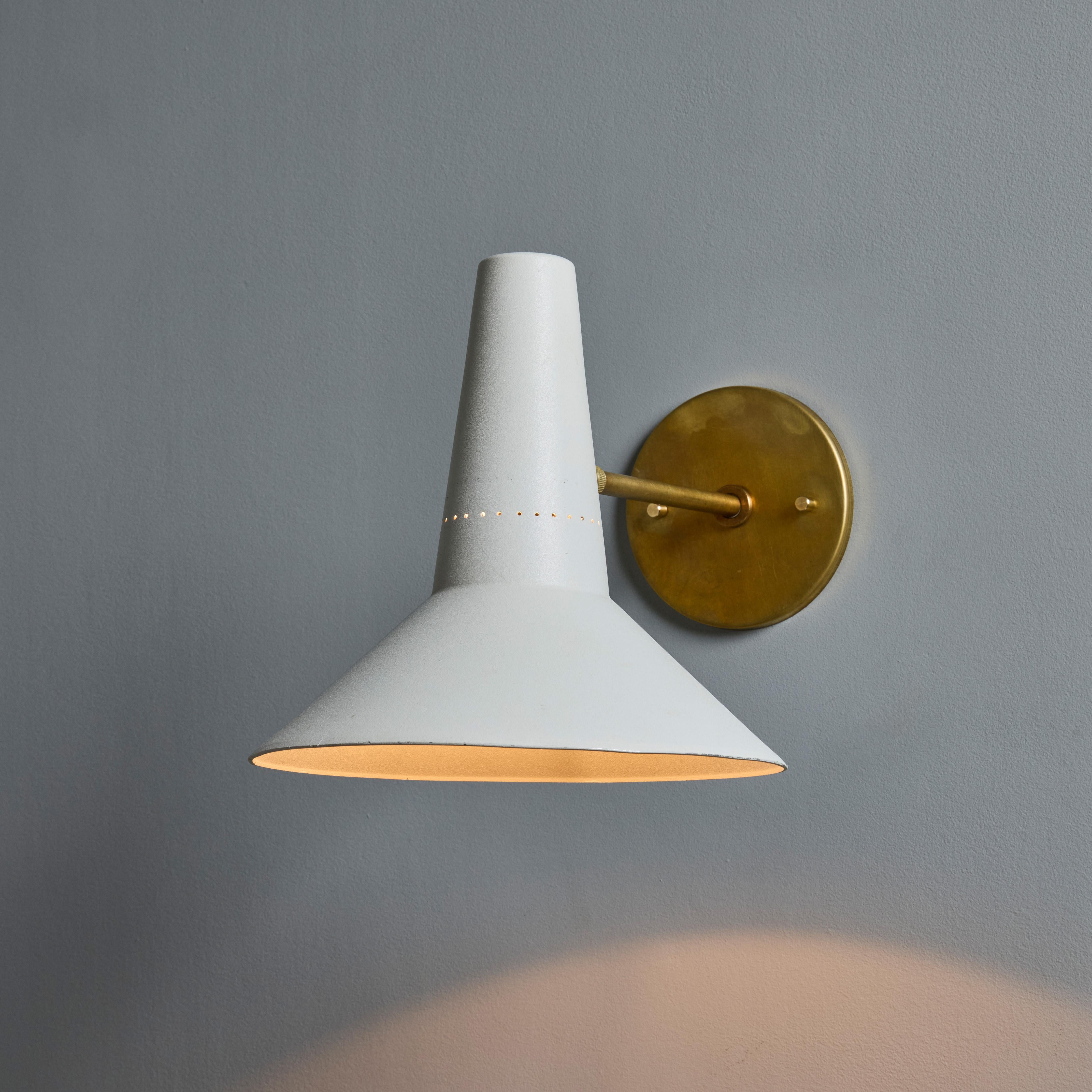 Large 1950s Giuseppe Ostuni Articulating Arm Sconce for O-Luce For Sale 4