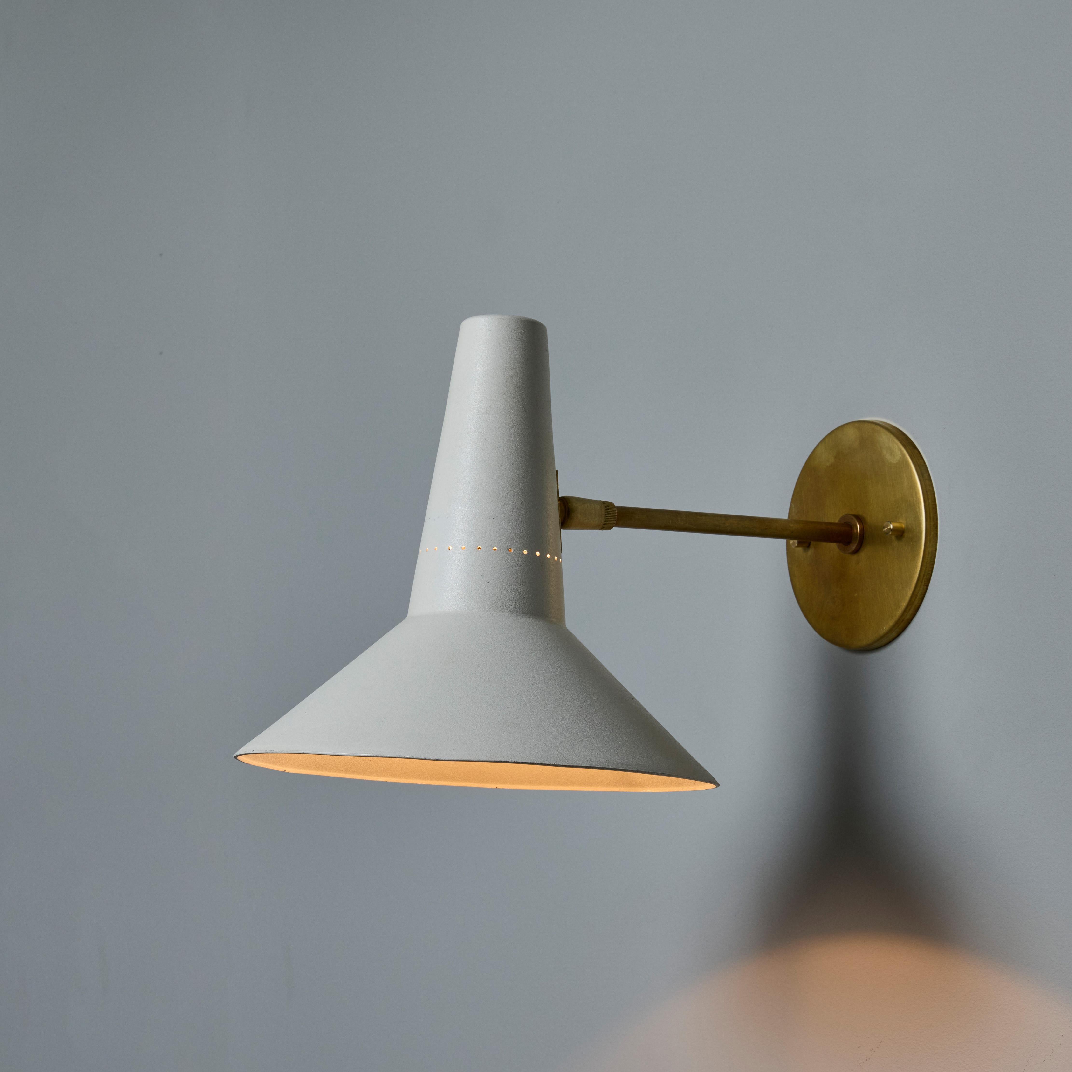 Large 1950s Giuseppe Ostuni Articulating Arm Sconce for O-Luce For Sale 5