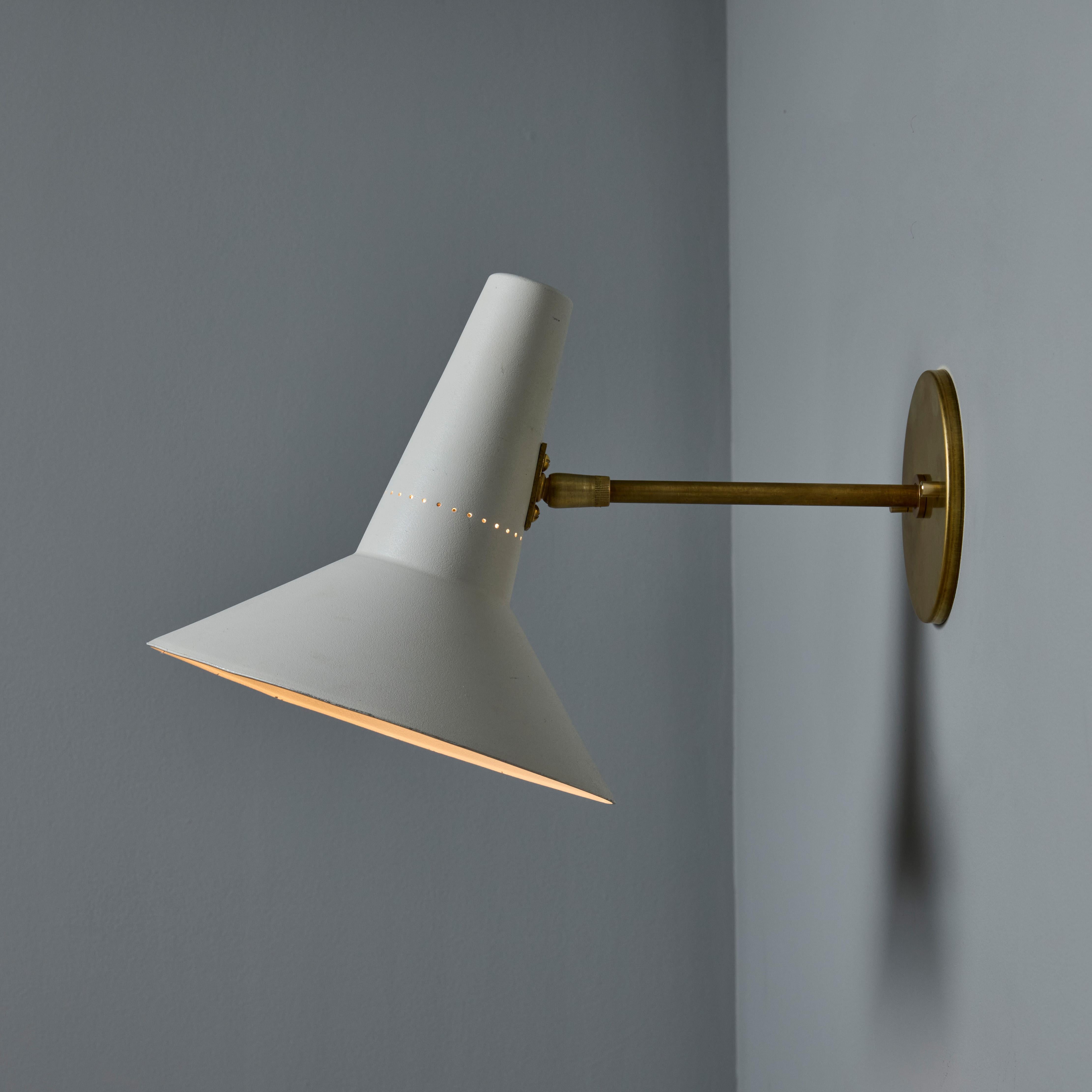 Large 1950s Giuseppe Ostuni Articulating Arm Sconce for O-Luce For Sale 7