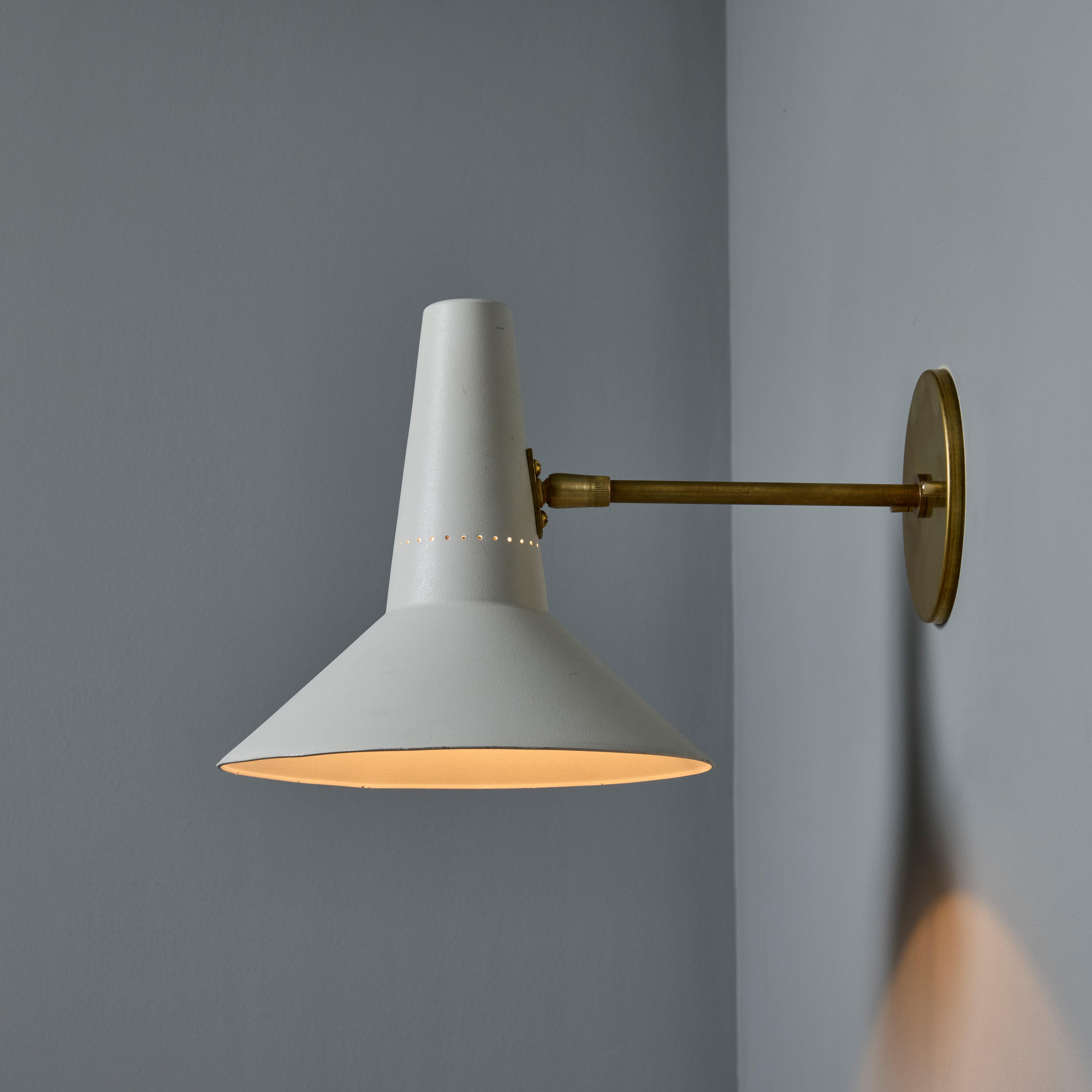 Large 1950s Giuseppe Ostuni Articulating Arm Sconce for O-Luce For Sale 9
