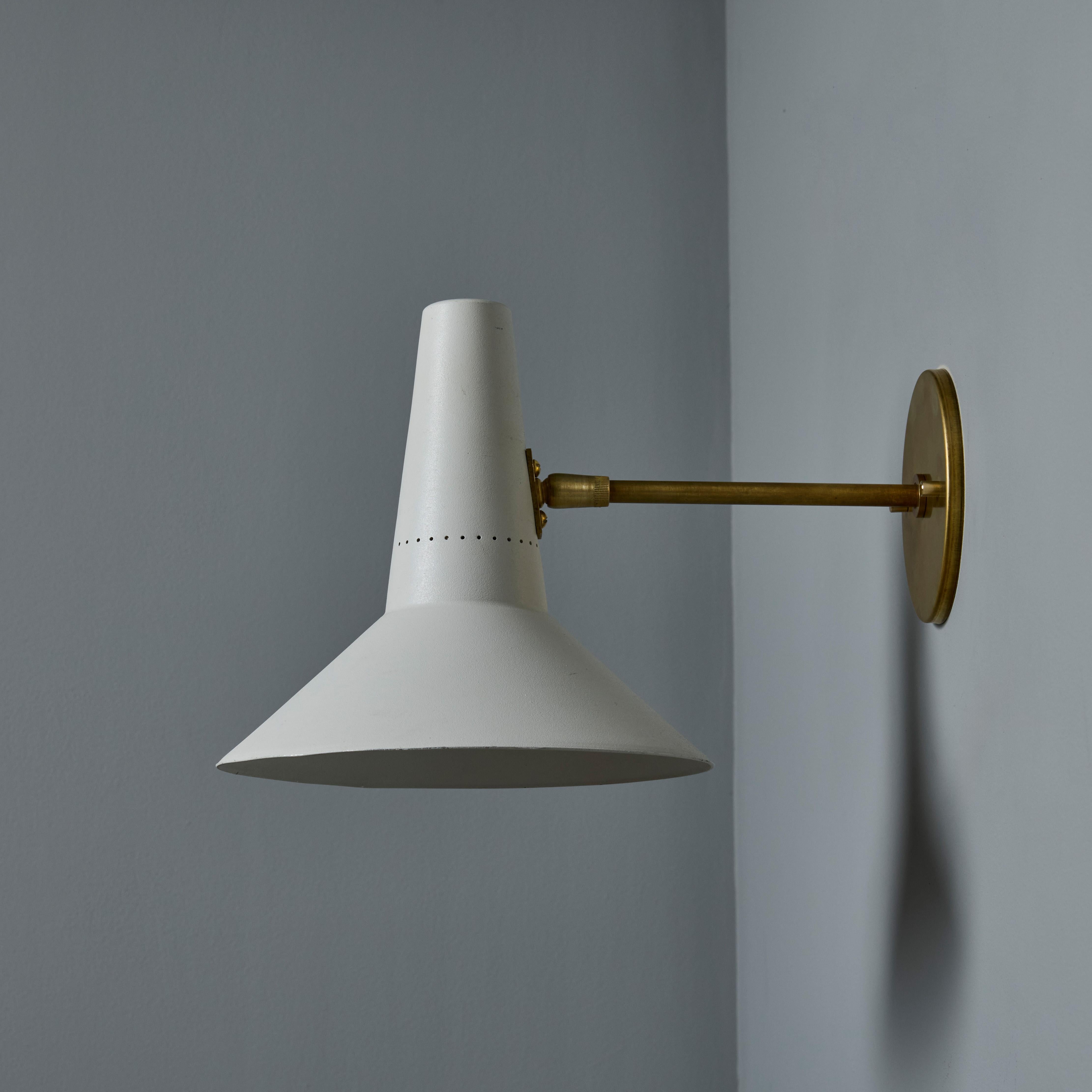 Large 1950s Giuseppe Ostuni Articulating Arm Sconce for O-Luce For Sale 10