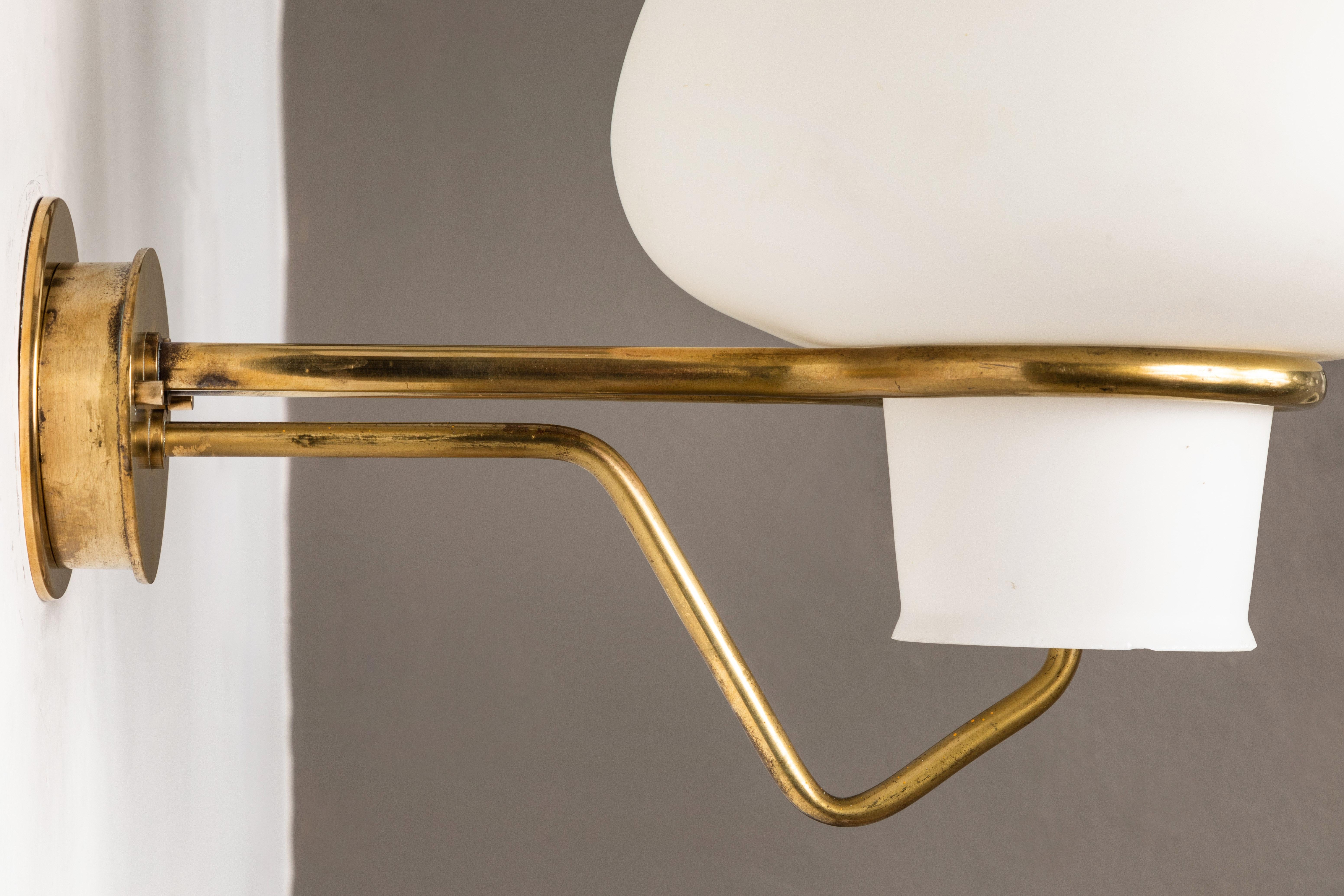 Mid-20th Century Large 1950s Gunnar Asplund JH-813 Brass and Glass Sconce for ASEA
