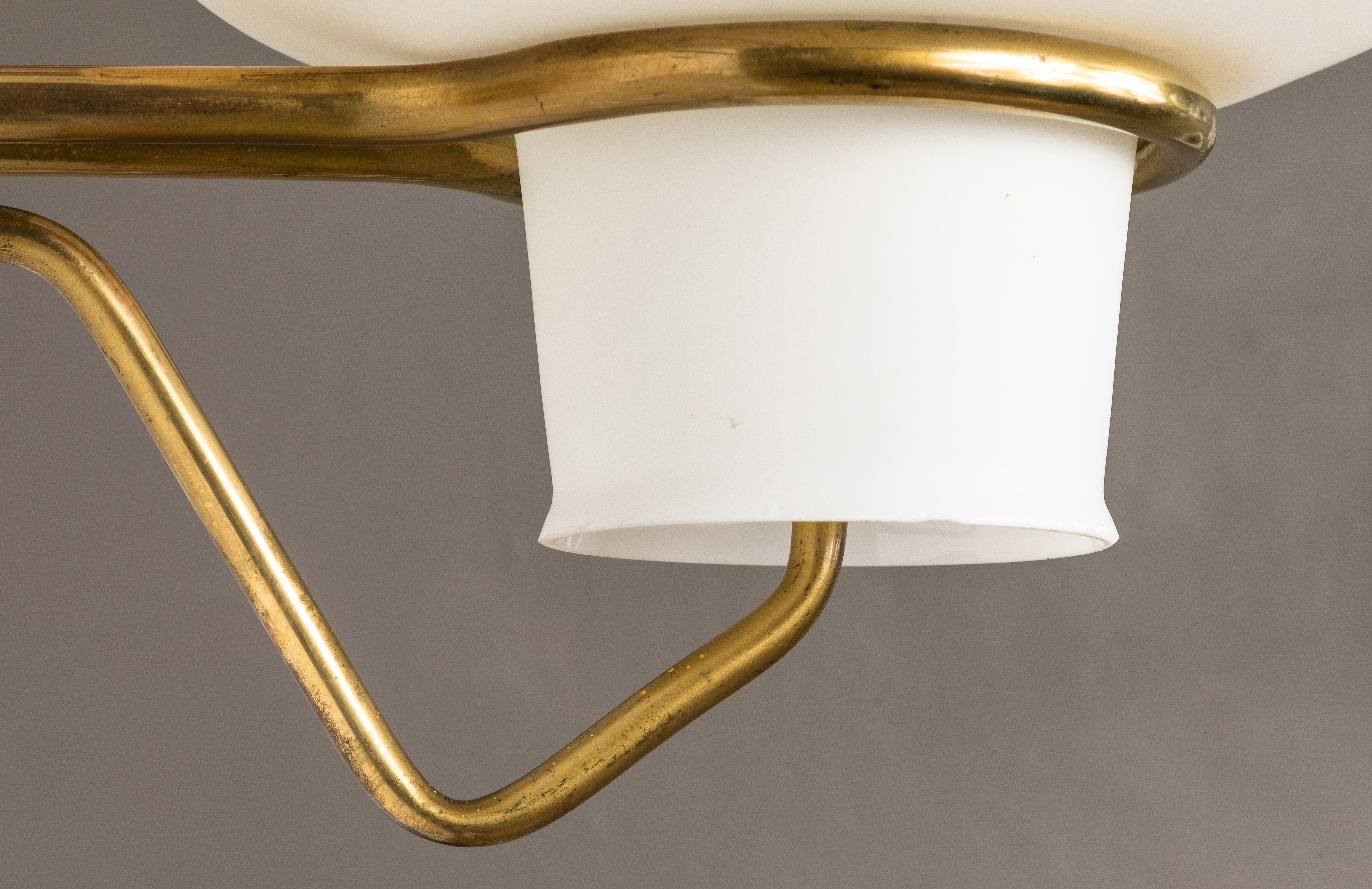 Large 1950s Gunnar Asplund JH-813 Brass and Glass Sconce for ASEA 2