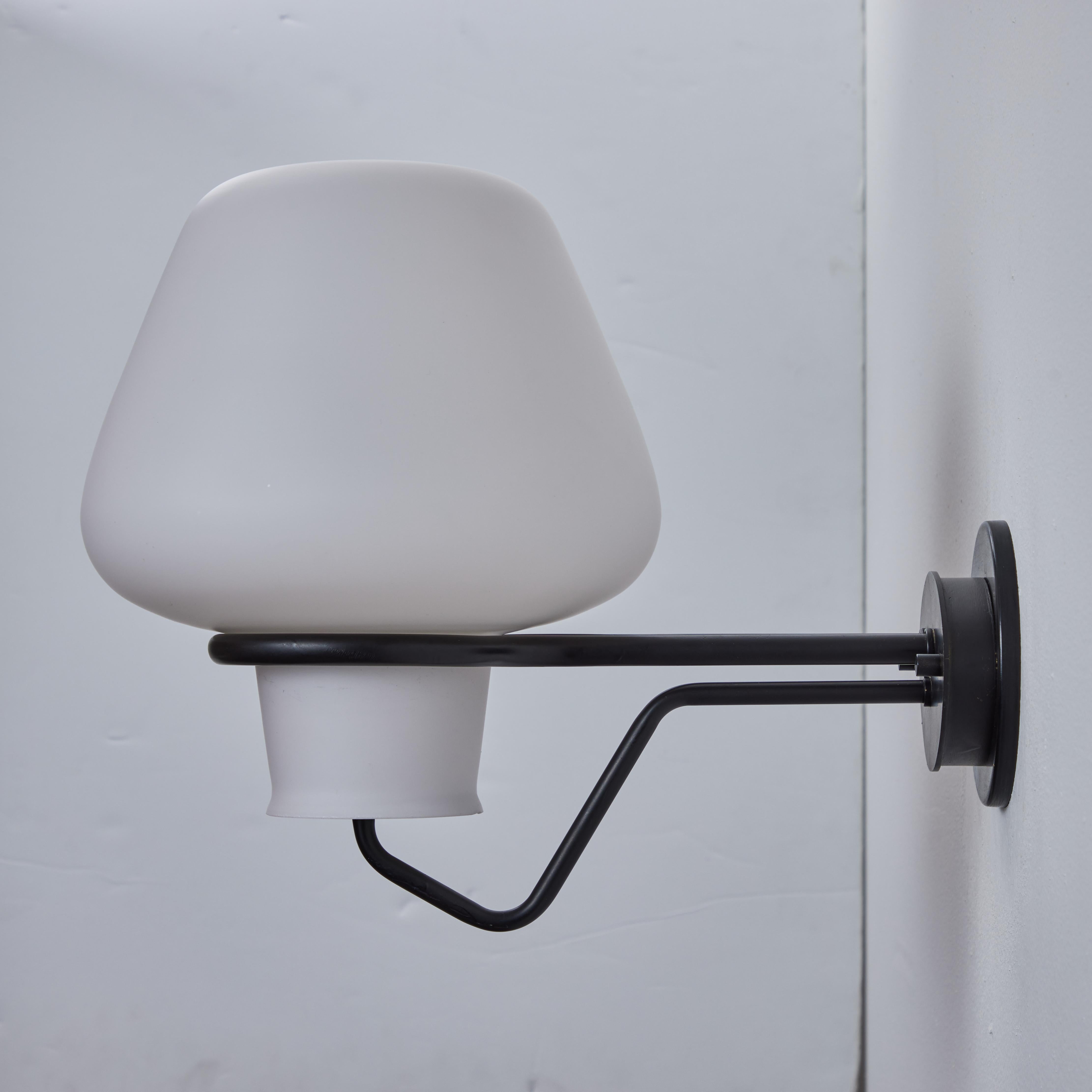 Mid-20th Century Large 1950s Gunnar Asplund JH-813 Metal and Glass Sconce for ASEA