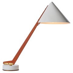 Gran lámpara de sobremesa de madera y metal Hans-Agne Jakobsson modelo B-54 de los años 50 para Markaryd