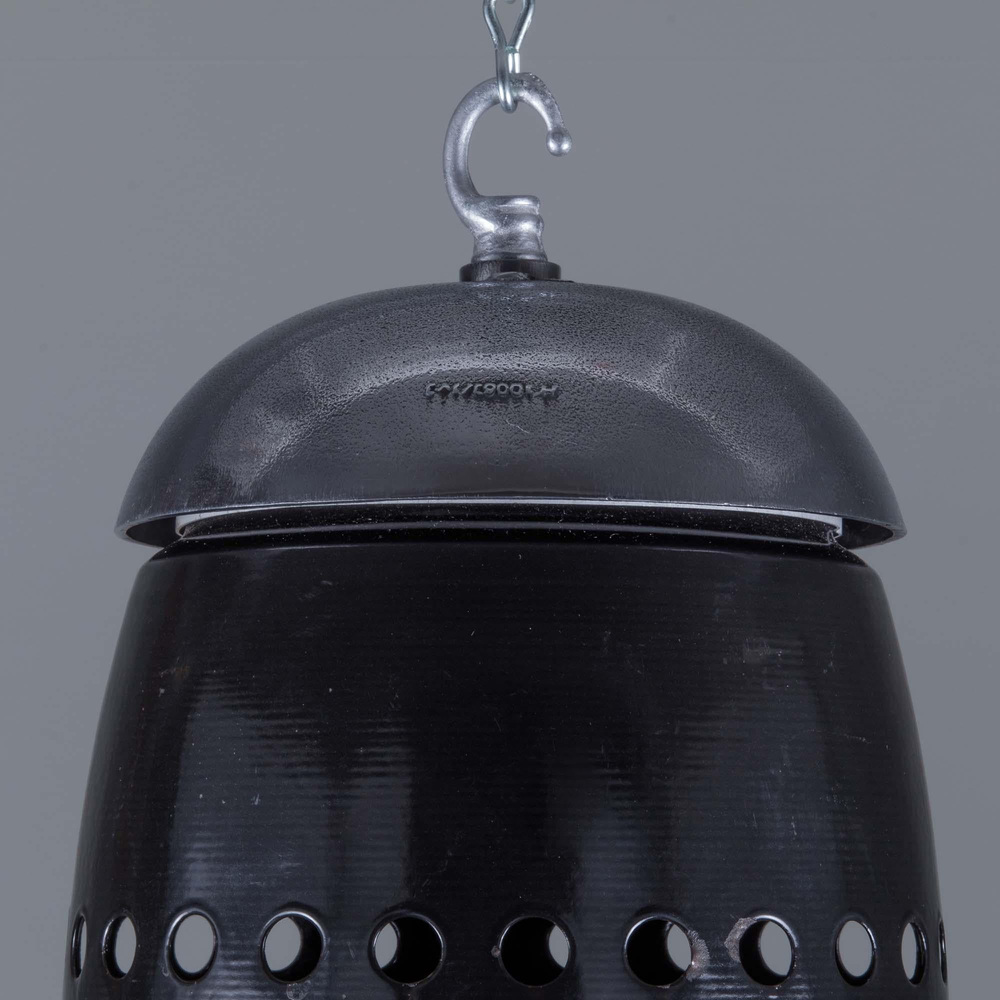 Large 1950s Hungarian Black Industrial Pendant Light by EKA (Aluminium) im Angebot