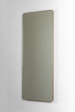 Large 1950s Italian Brass Framed Mirror in the style of Gio Ponti