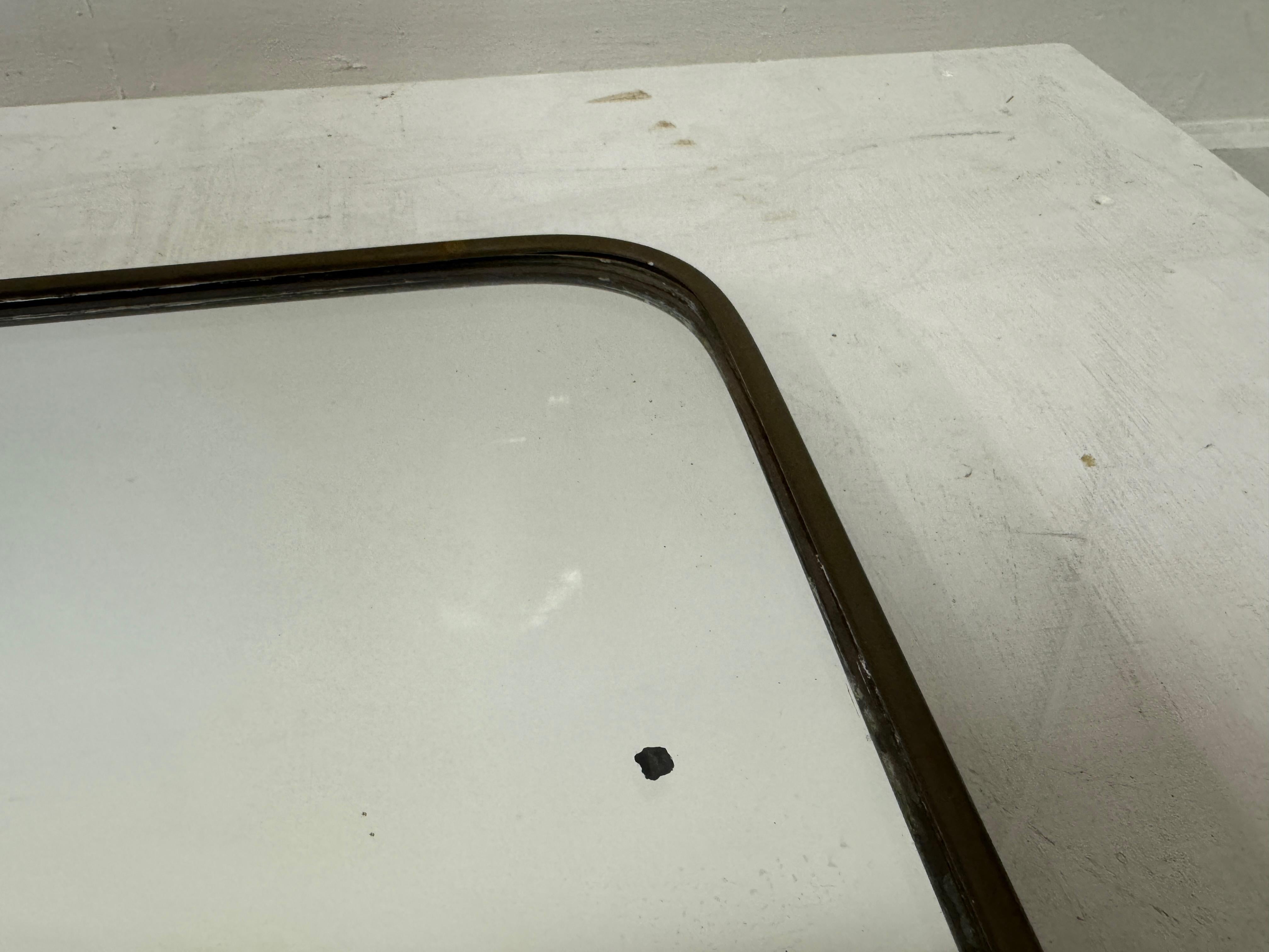 Large 1950s Italian Brass Mirror For Sale 7