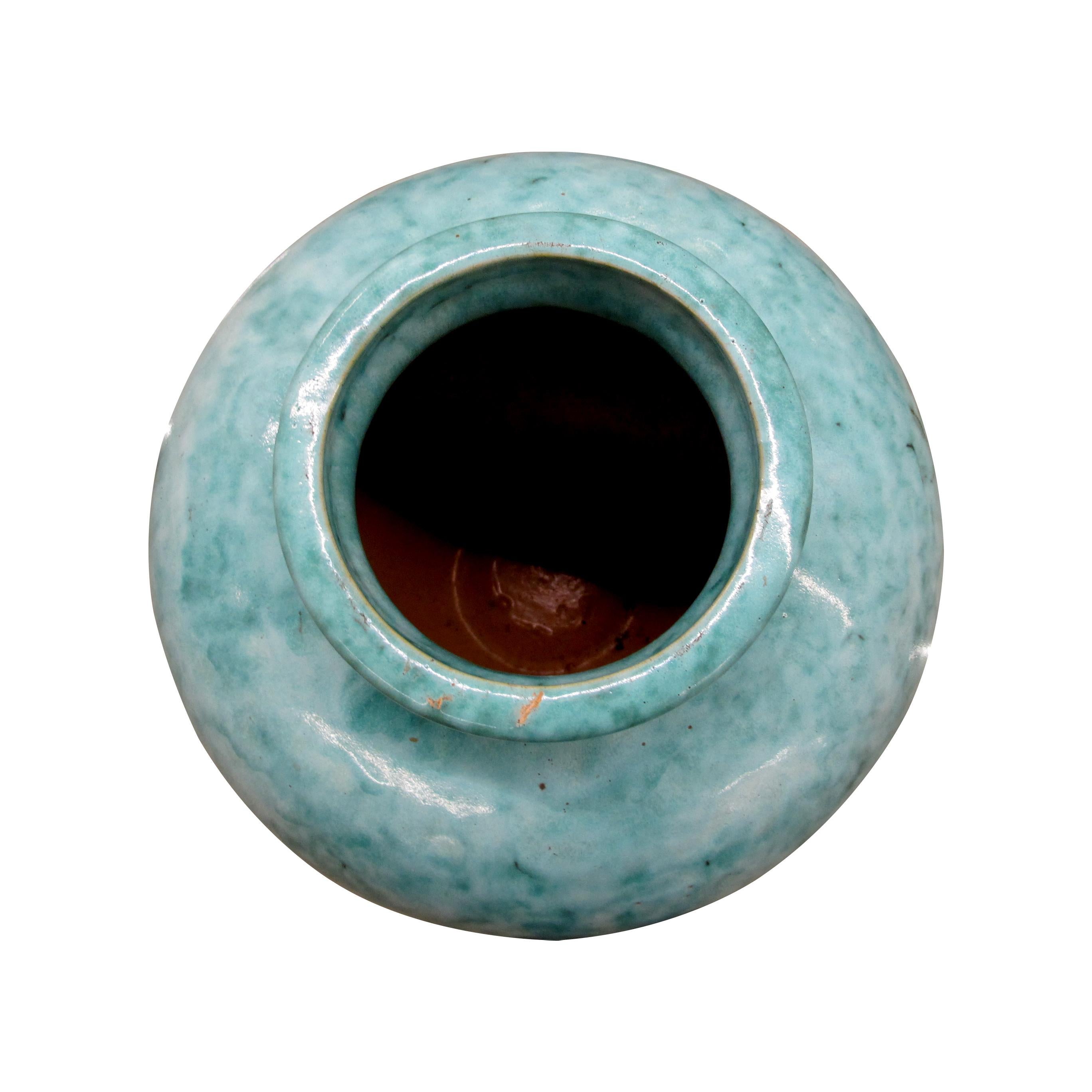Mid-20th Century Large 1950s Mid-Century German Sky Blue Glazed Ceramic Pottery Vase or Pot
