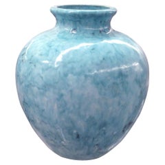 Large 1950s Mid-Century German Sky Blue Glazed Ceramic Pottery Vase or Pot