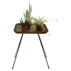 Large 1950s Midcentury Copper Plant Table Planter Carl Aubock