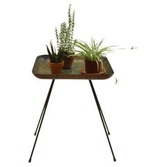 Large 1950s Midcentury Copper Plant Table Planter Carl Aubock 