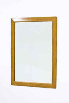 Large 1950s Oak Wall Mirror by Fröseke