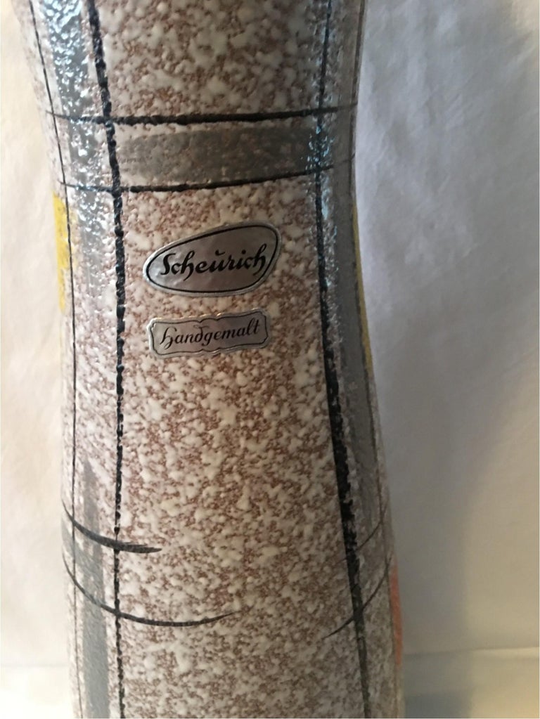 Large 1950s Scheurig Hand Painted Vase in Heinz Siery Style For Sale at ...