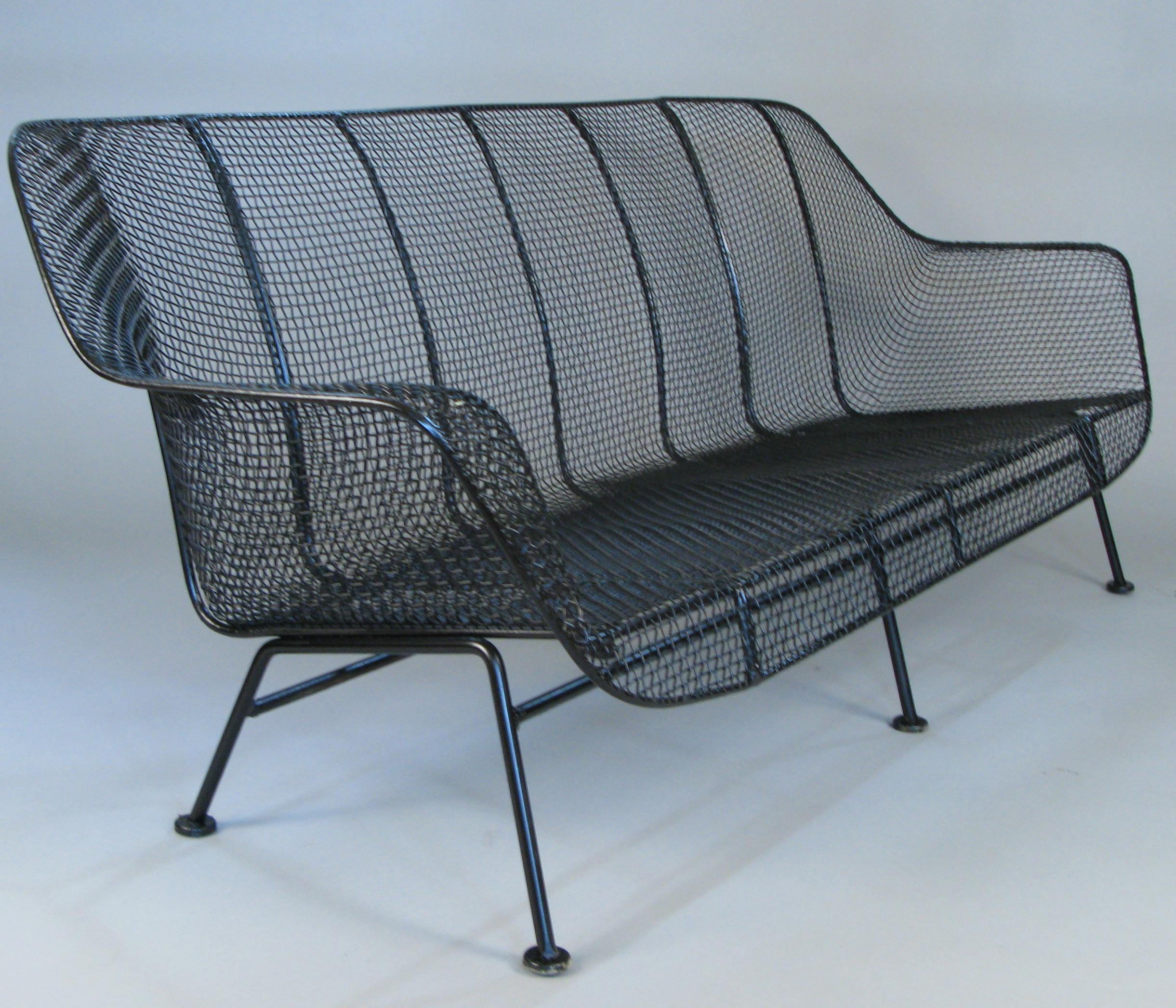 Wrought Iron Large 1950s Sculptura Sofa by Russell Woodard