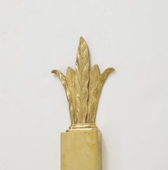 Large 1950's Solid Brass French Sconces