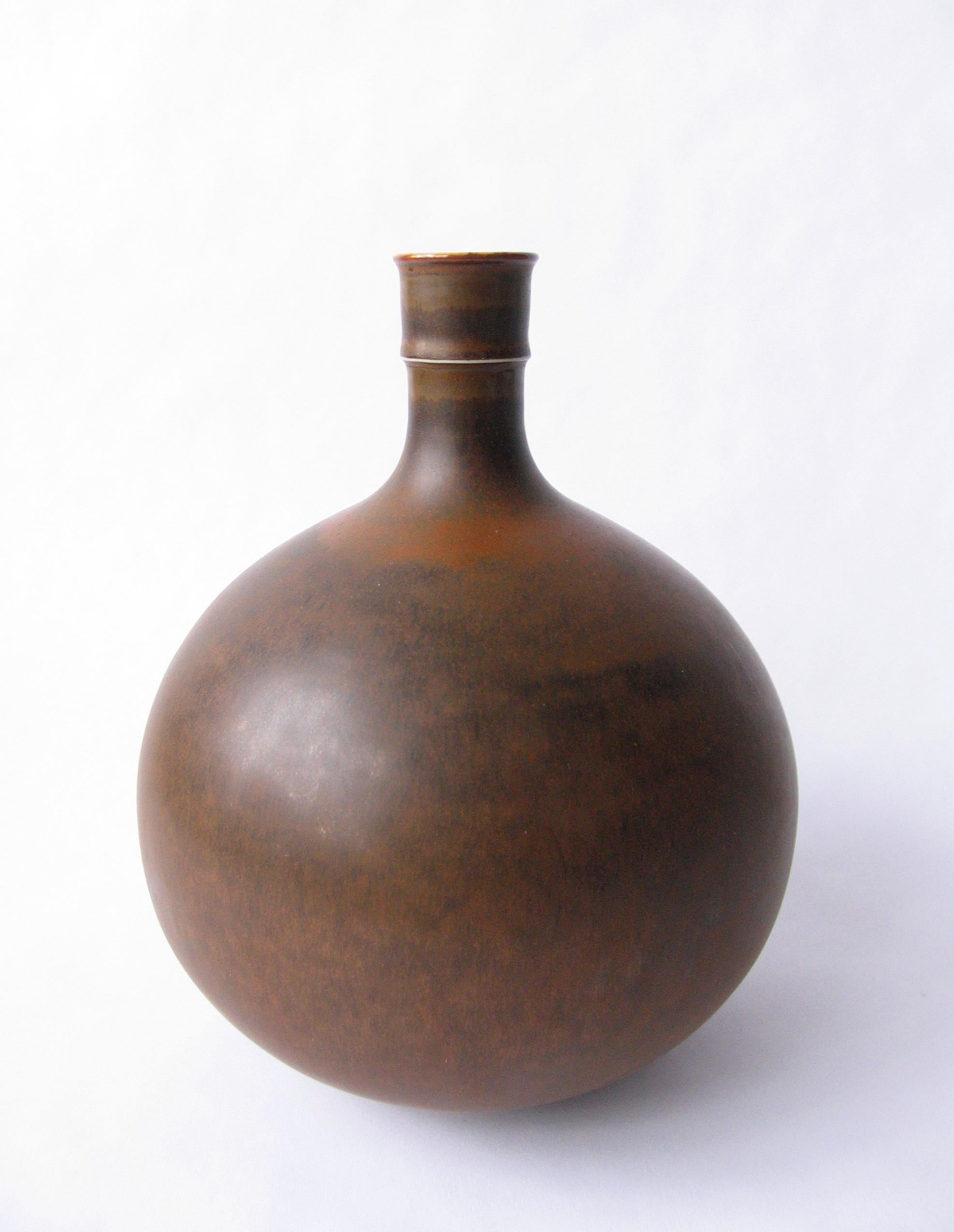 20th Century Large 1950s Stig Lindberg Gustavsberg Scandinavian Modern Stoneware Vase
