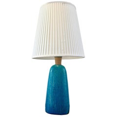 Large 1950s Turquoise Midcentury Table Lamp by Nils Kähler