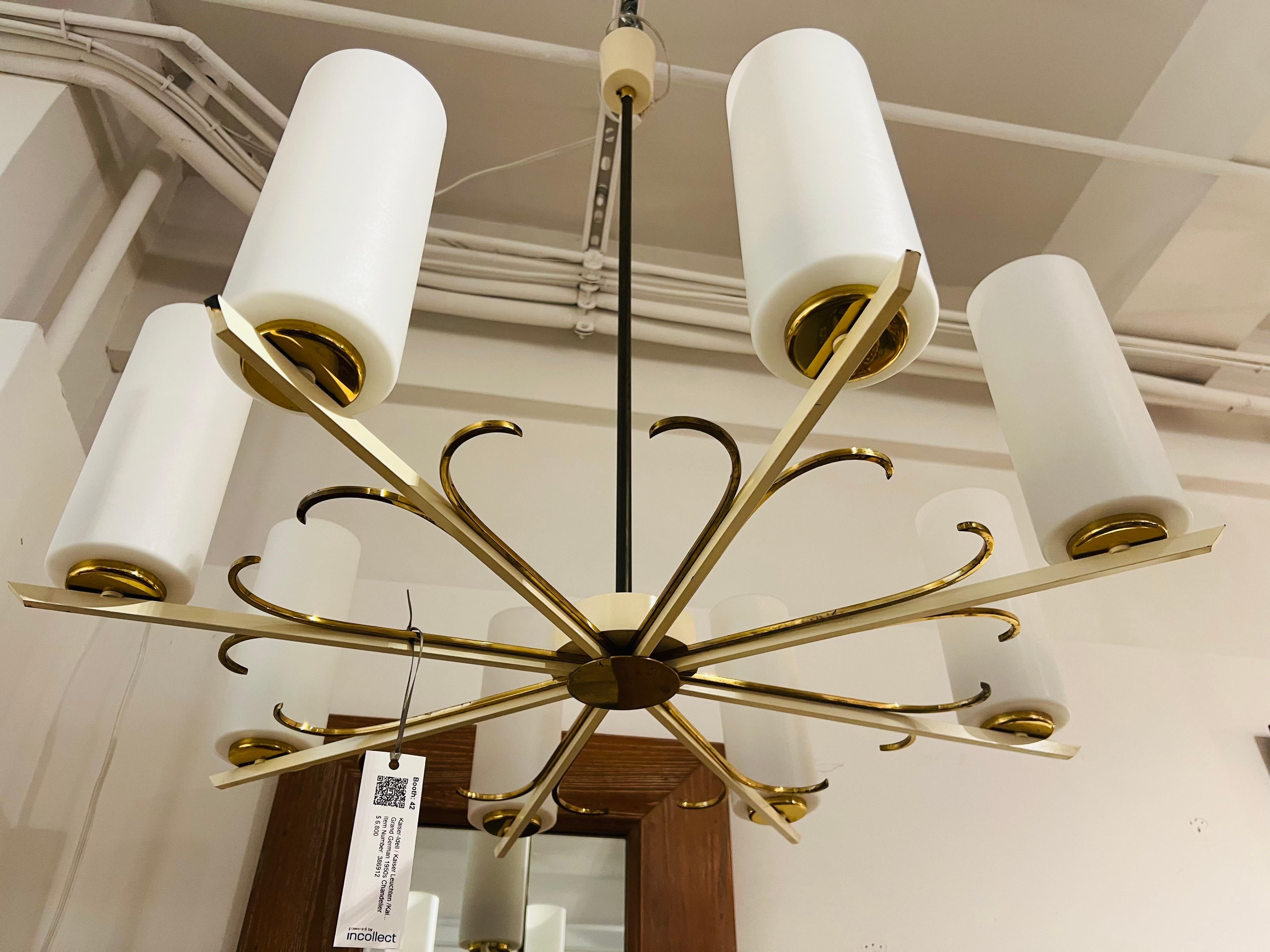 Mid-20th Century Large 195s Austrian Mid-Century Chandelier For Sale