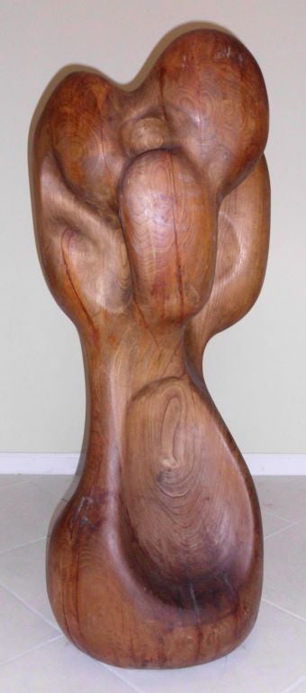 Large 1960 Cubist Wood Sculpture 3