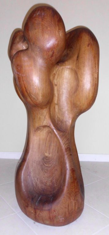 Large 1960 Cubist Wood Sculpture 2