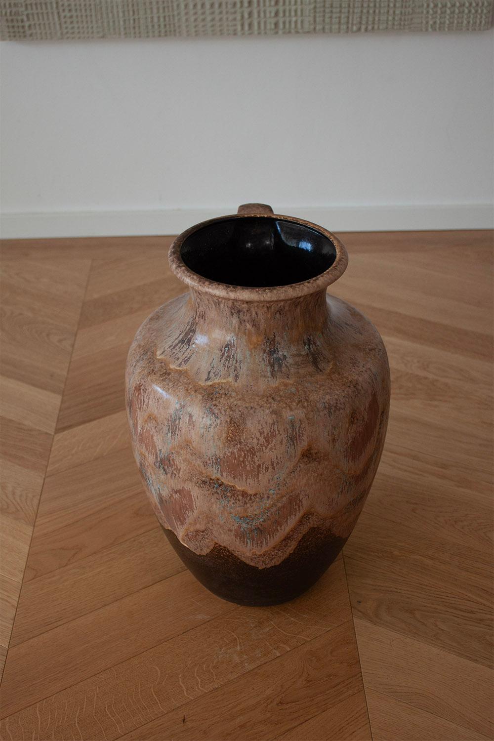 Large 1960 German Dümler & Breiden lava Ceramic Floor Vase. In Good Condition For Sale In Rümmingen, BW