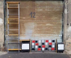 Large 1960 Retro Wood Shelving, Wall Unit