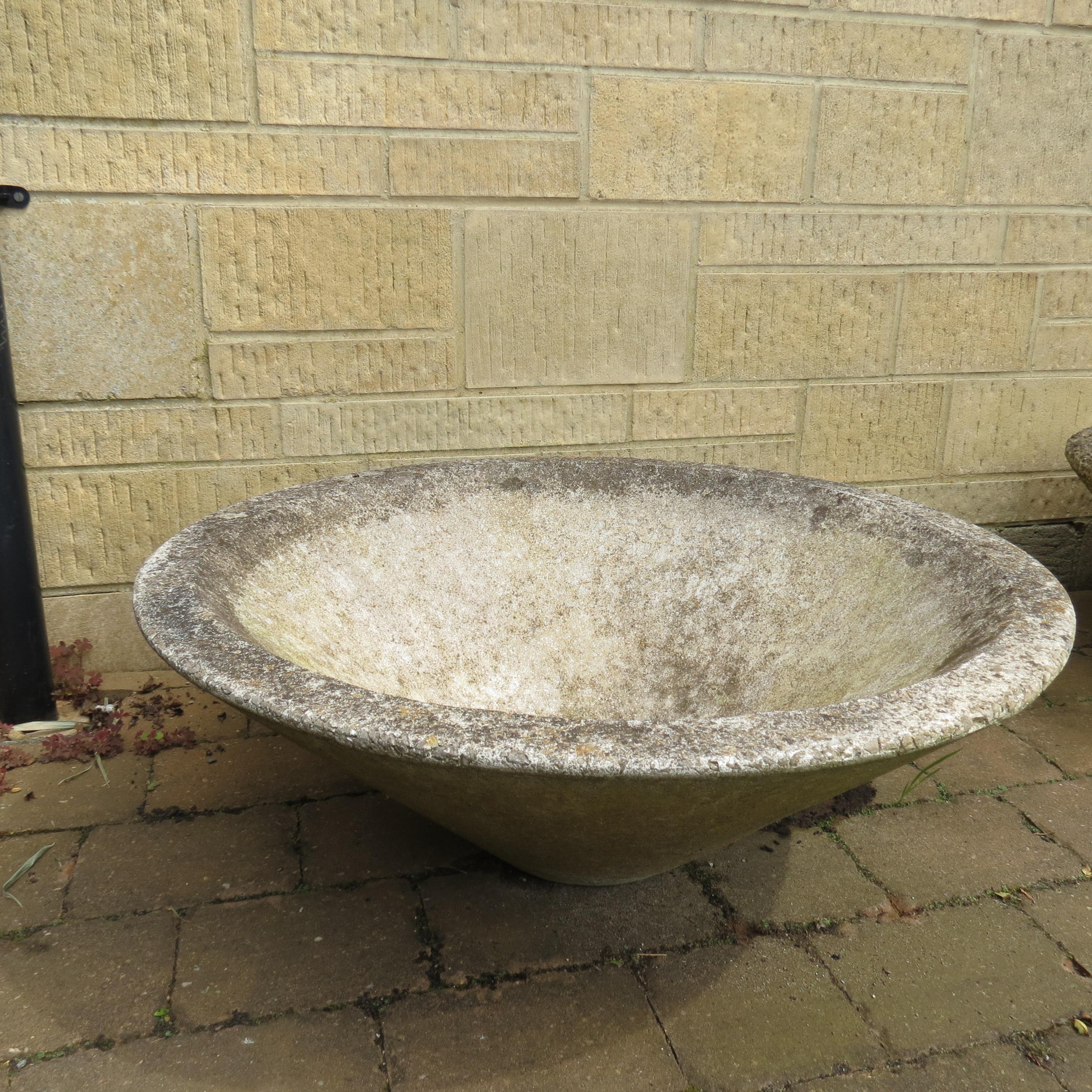 Machine-Made Large 1960s 1970s Vintage Concrete Garden Planters municipal garden Pot