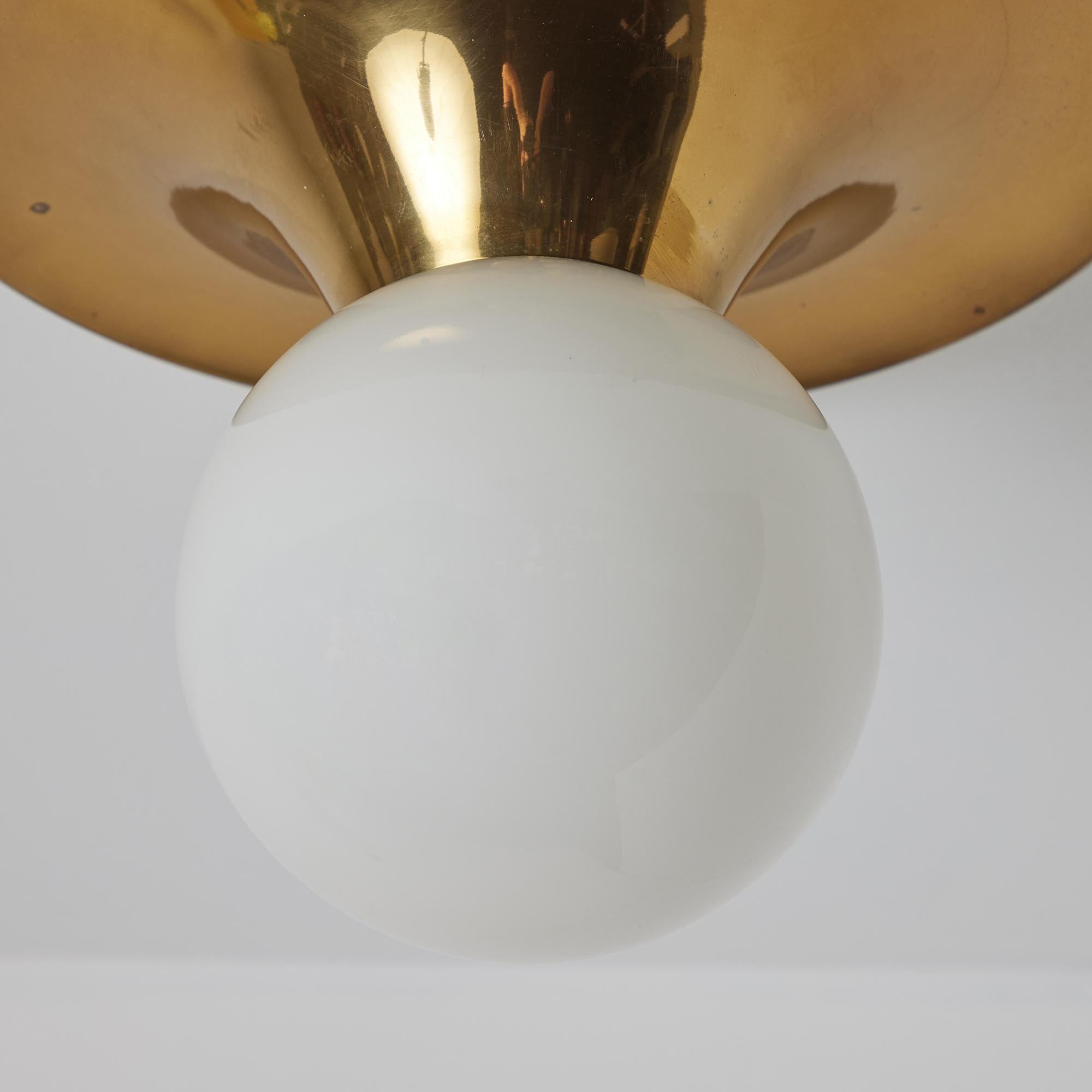 Brass Large 1960s Achille Castiglioni & Pier Giacomo 'Light Ball' Wall or Ceiling Lamp For Sale