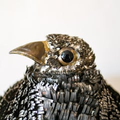 Large 1960s Alexander Blazquez Mexican Modern Metal Bird Sculpture