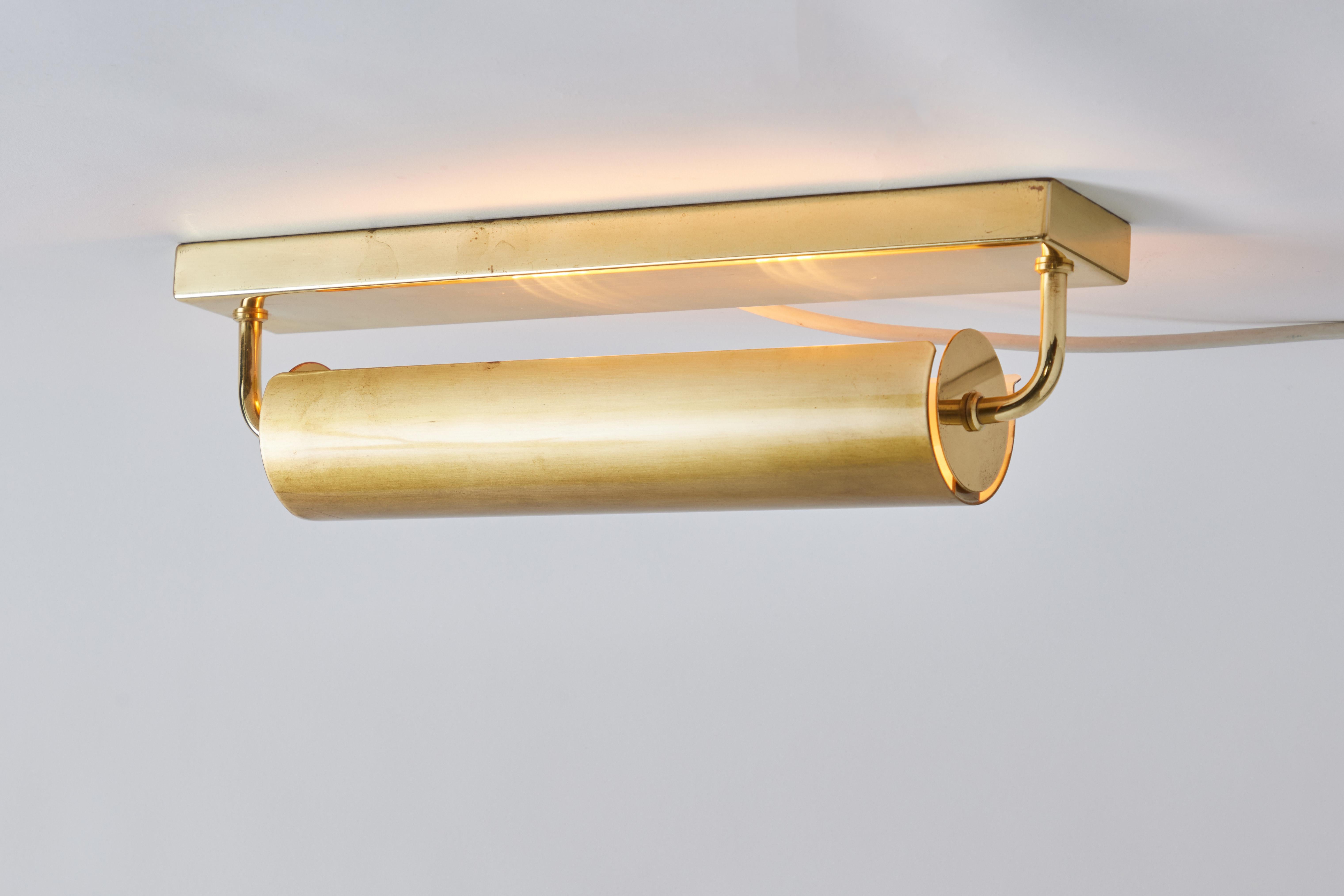 Large 1960s Brass Rotating Wall Lamp in the Style of Charlotte Perriand For Sale 7
