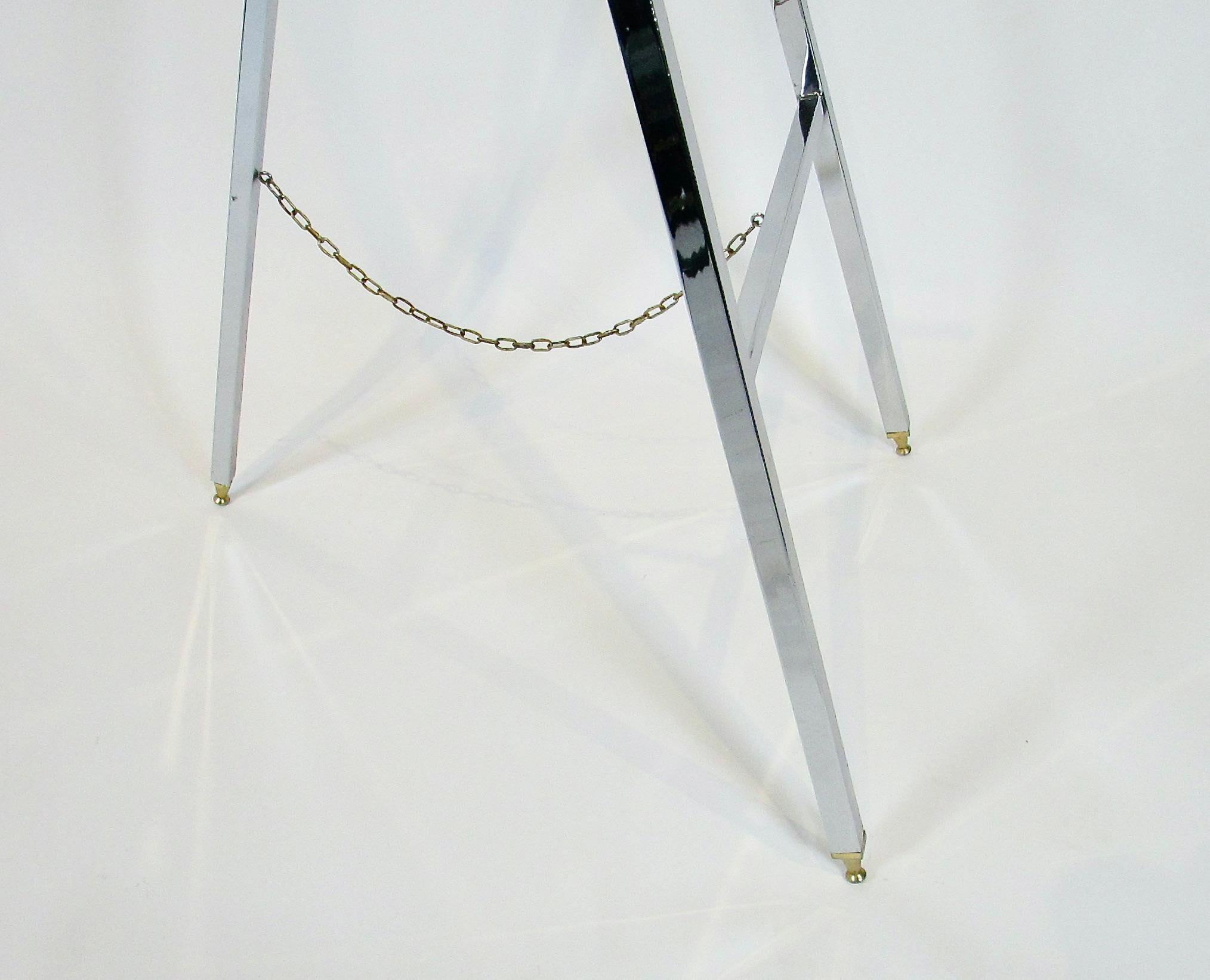 Large 1960s chrome and brass store display easel For Sale 2