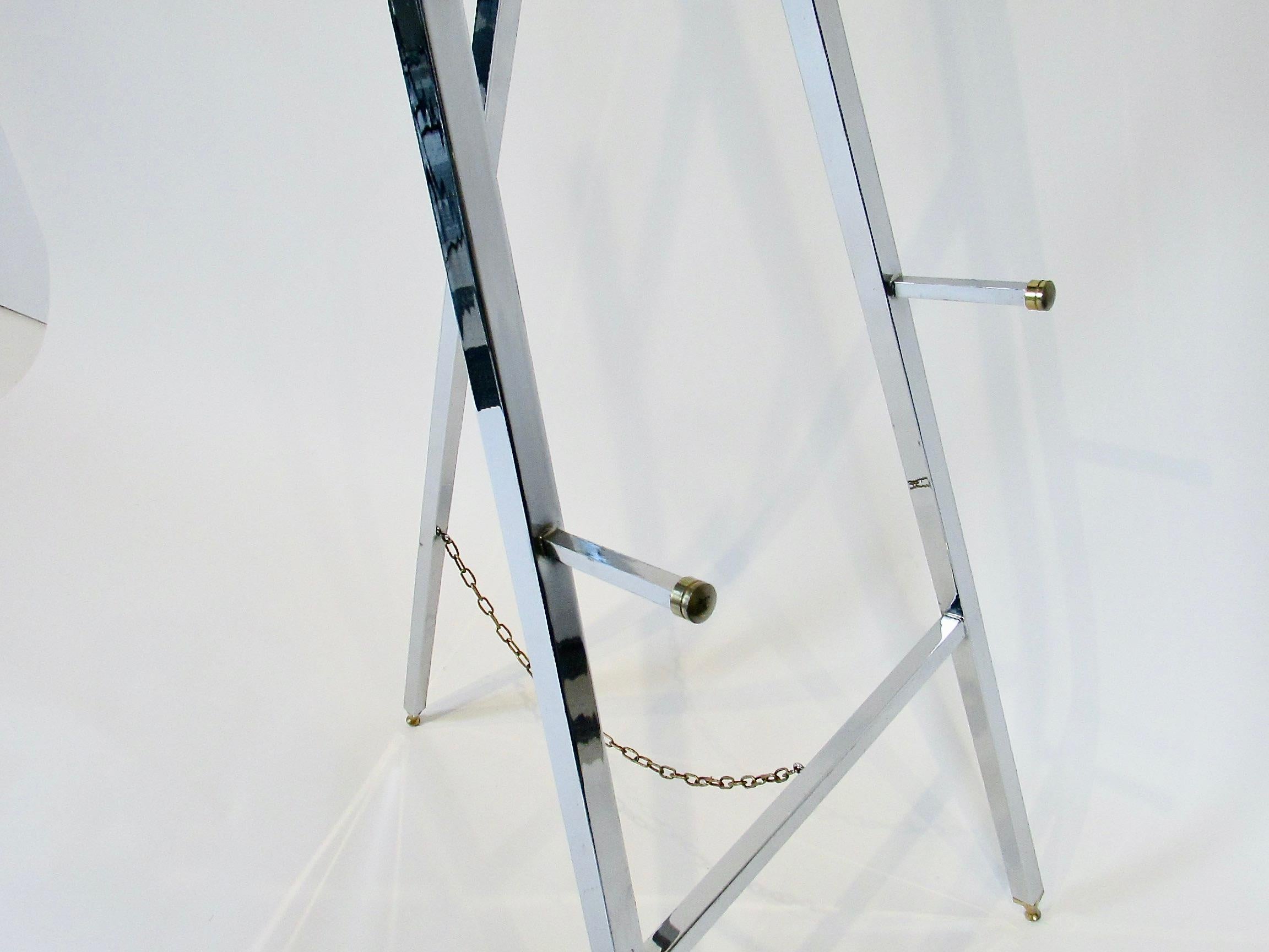 Large 1960s chrome and brass store display easel For Sale 3