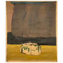 Large 1960s Color Field Abstract Painting by Leonard Buzz Wallace