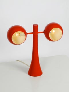 Large 1960s Double Shade Table Lamp by Temde Space Age Pop Art