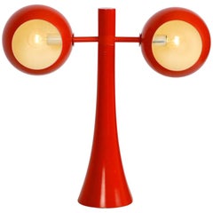 Large 1960s Double Shade Table Lamp by Temde Space Age Pop Art
