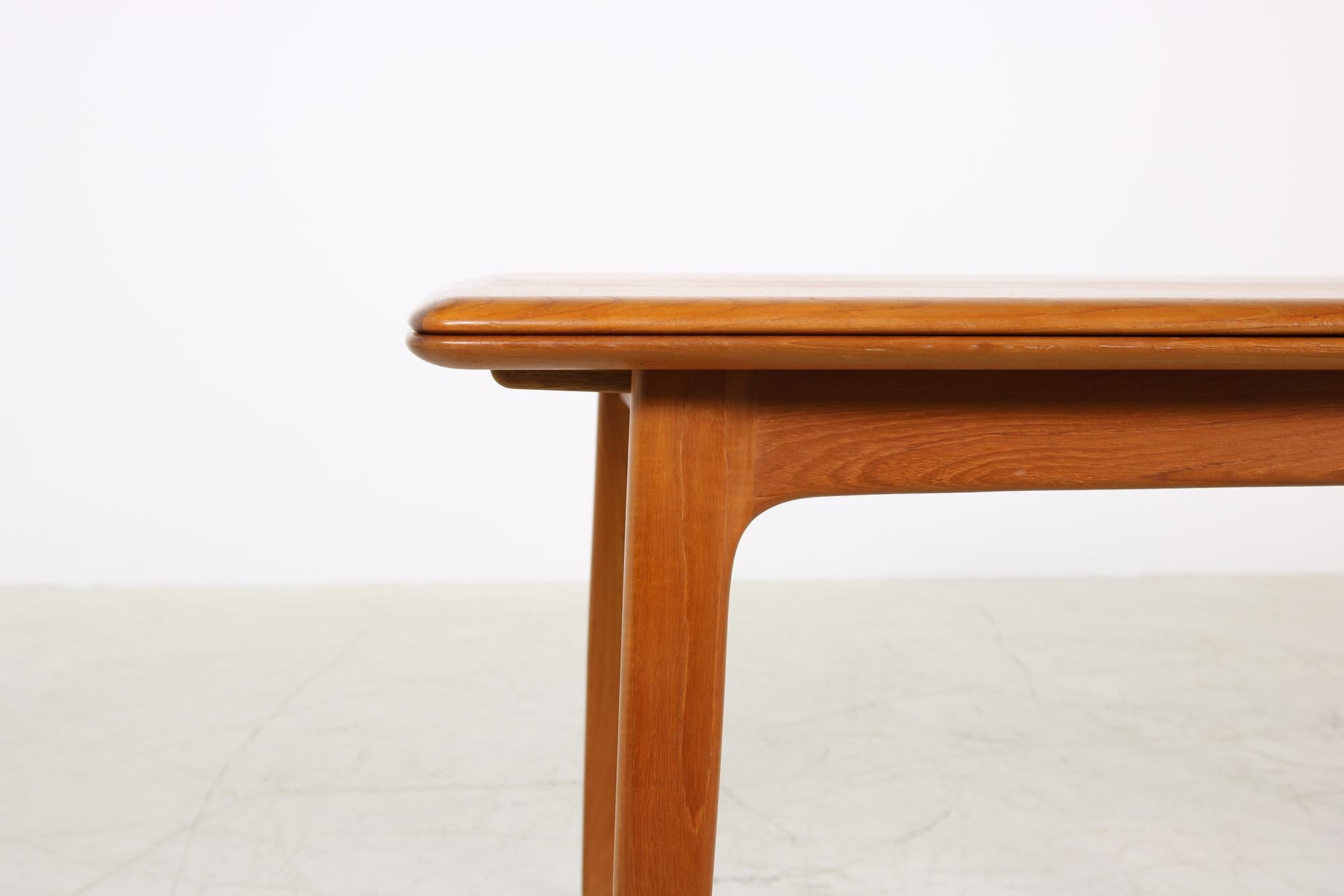 Beautiful 1960s Danish modern dining table, designed by Svend Aage Madsen, made in Denmark, manufactured by K. Knudsen & Son, beautiful table in a fantastic condition, amazing teak wood, extendable. Measurements 145 x 85 cm 72 cm high, extended 255