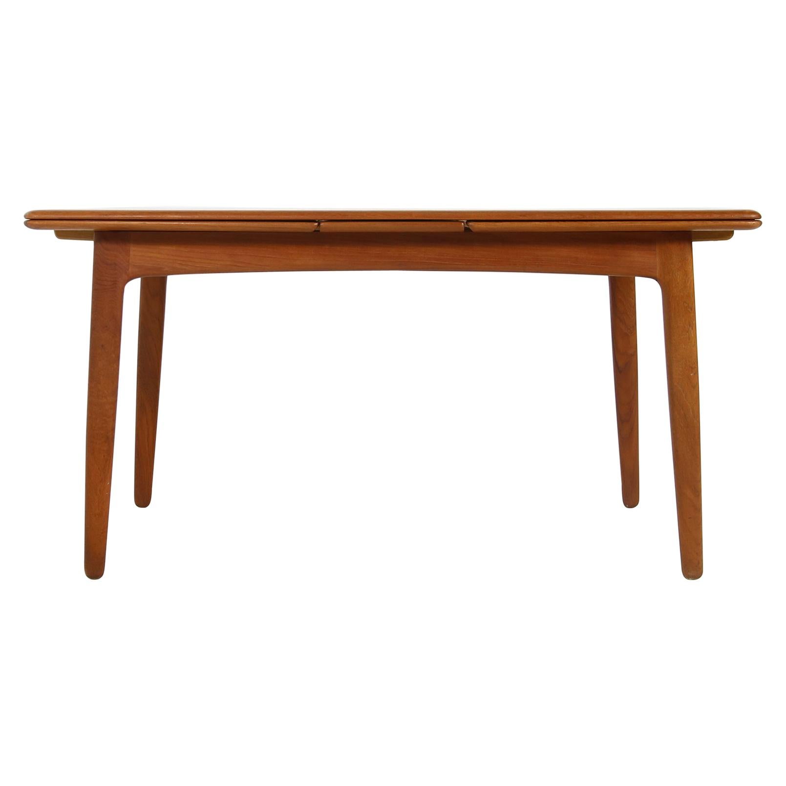 Large 1960s Extendable Teak Dining Table by Svend Aage Madsen, Danish Modern